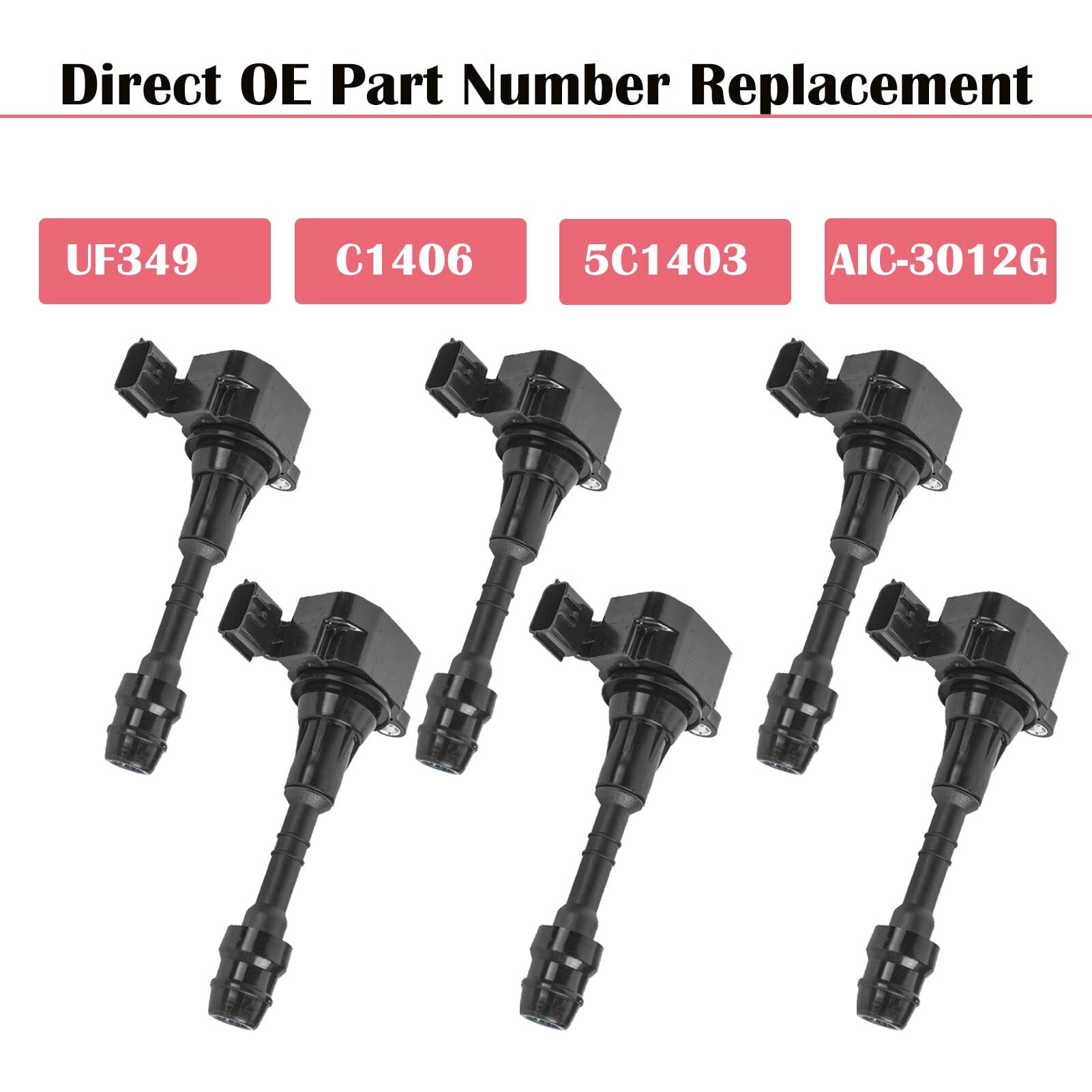 Ignition Coil Packs For 2002 2003 2004 2005 2006 2007 2008 2009 Nissan Maxima Murano Altima Xterra Quest Frontier Pathfinder Infiniti I35 Qx4 Suzuki Equator 3.5L 4.0L V6 Coils Uf349 C1406 - Set Of 6