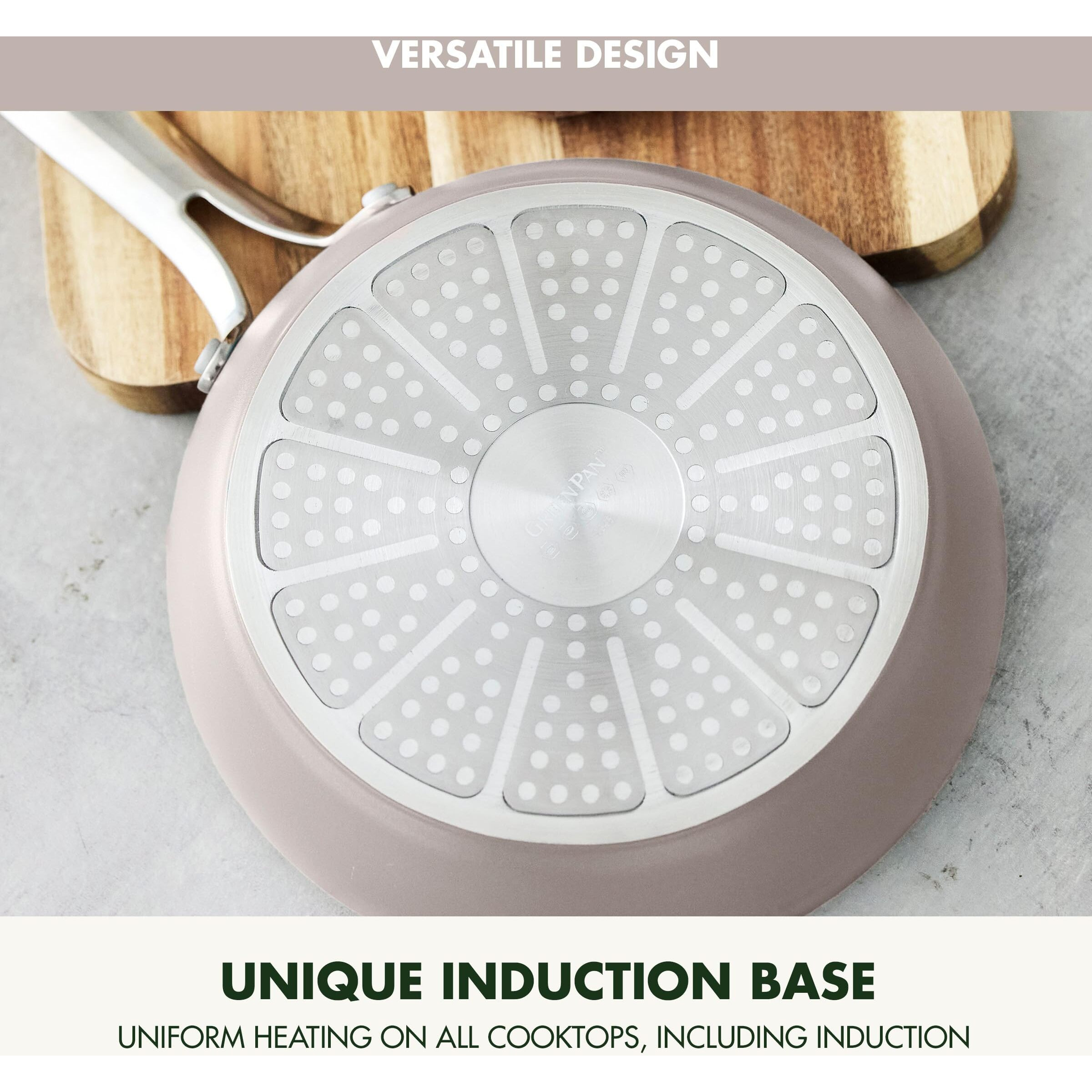 Greenpan Nova 8In Frying Pan Skillet  Healthy Ceramic Nonstick  Pfas-Free  Induction Suitable  Dishwasher And Oven Safe  Clay