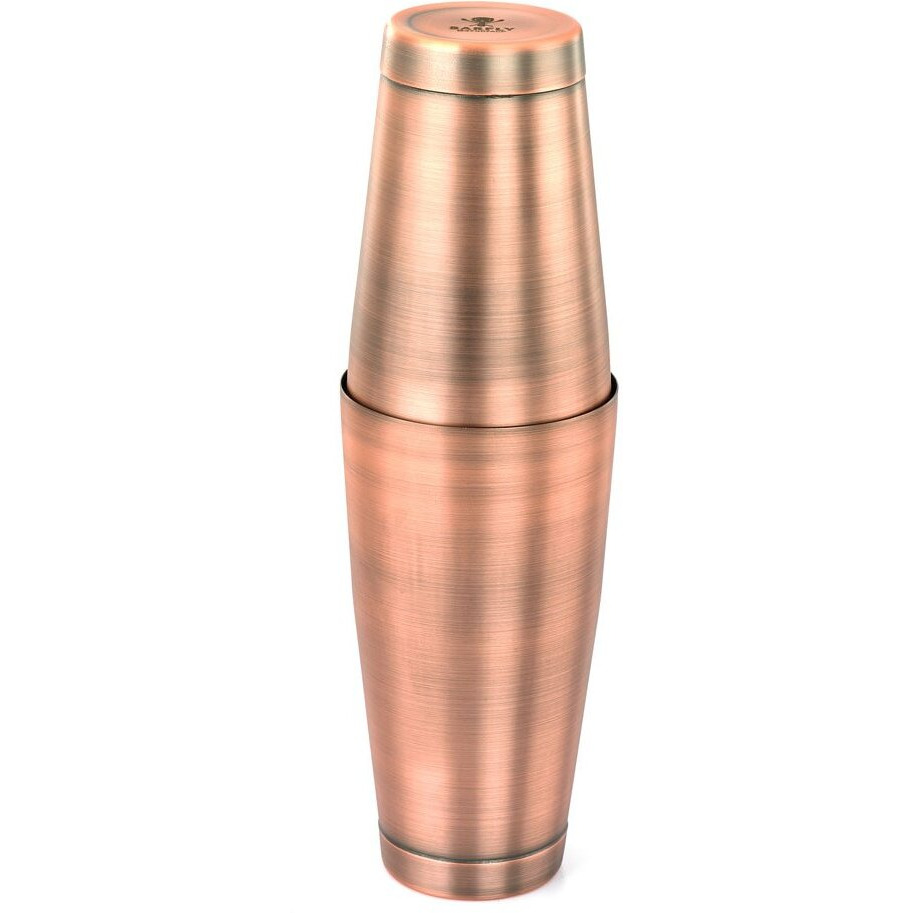 Barfly Cocktail Tin  Set (18 Oz And 28 Oz)  Antique Copper
