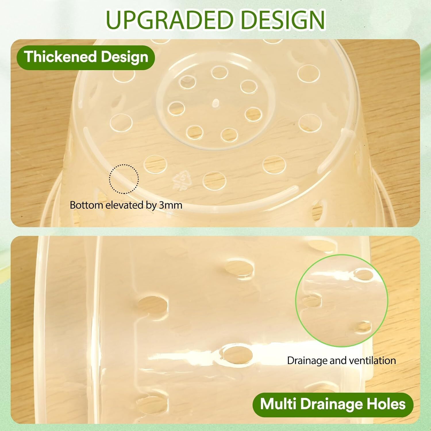 Raookif Orchid Pots With Saucer For Repotting  9 Pack 3 Inch Orchid Pots With Holes  Side Holes Creates Better Conditions For The Orchids To Grow (3Inch)