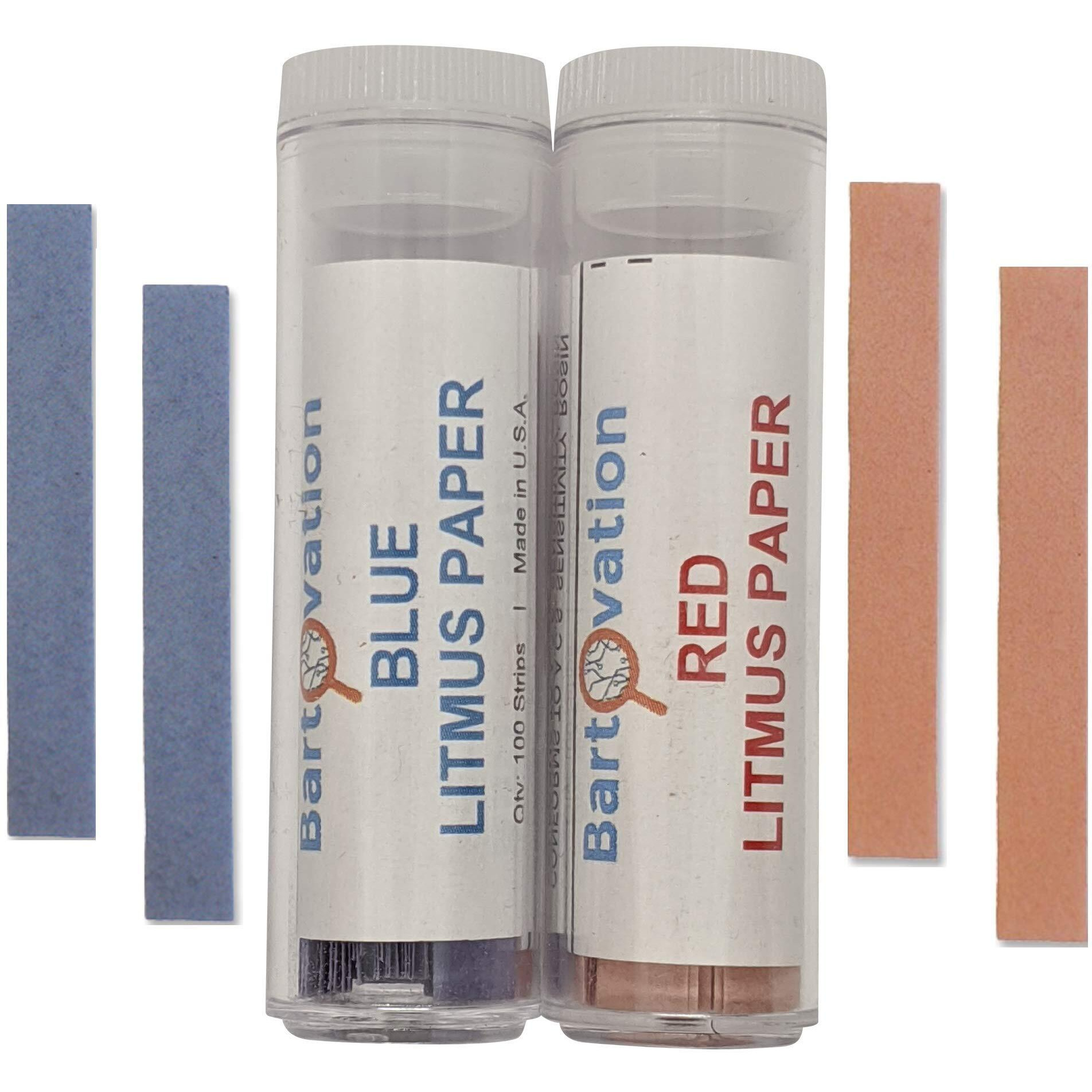 Bartovation Red & Blue Litmus Paper Acid/Base Indicator Strips Combo Pack With 200 Strips