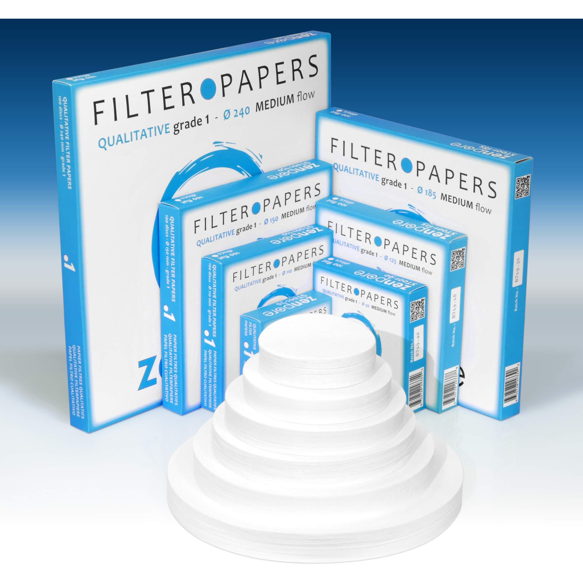 Qualitative Filter Paper 9 Cm Lab Filter Paper For Chemistry  Standard Qualitative Grade 1-Medium Flow 90Mm(100 Discs)