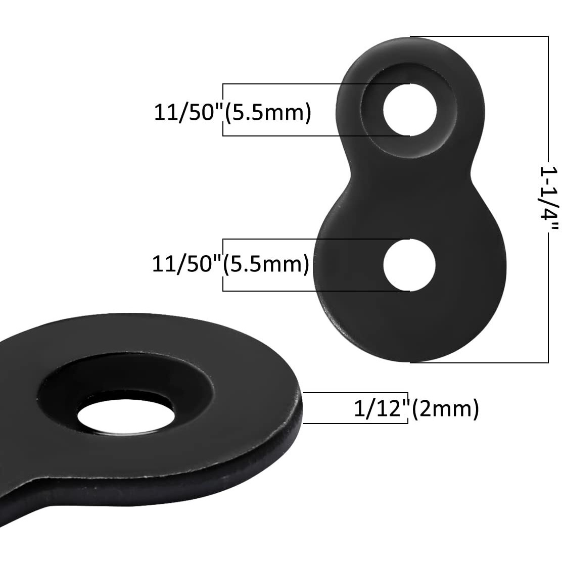 Figure 8 Fastener  Heavy Duty Table Top Fasteners  Desktop Clips Tabletop Connector Bracket (Black) (20) (40)