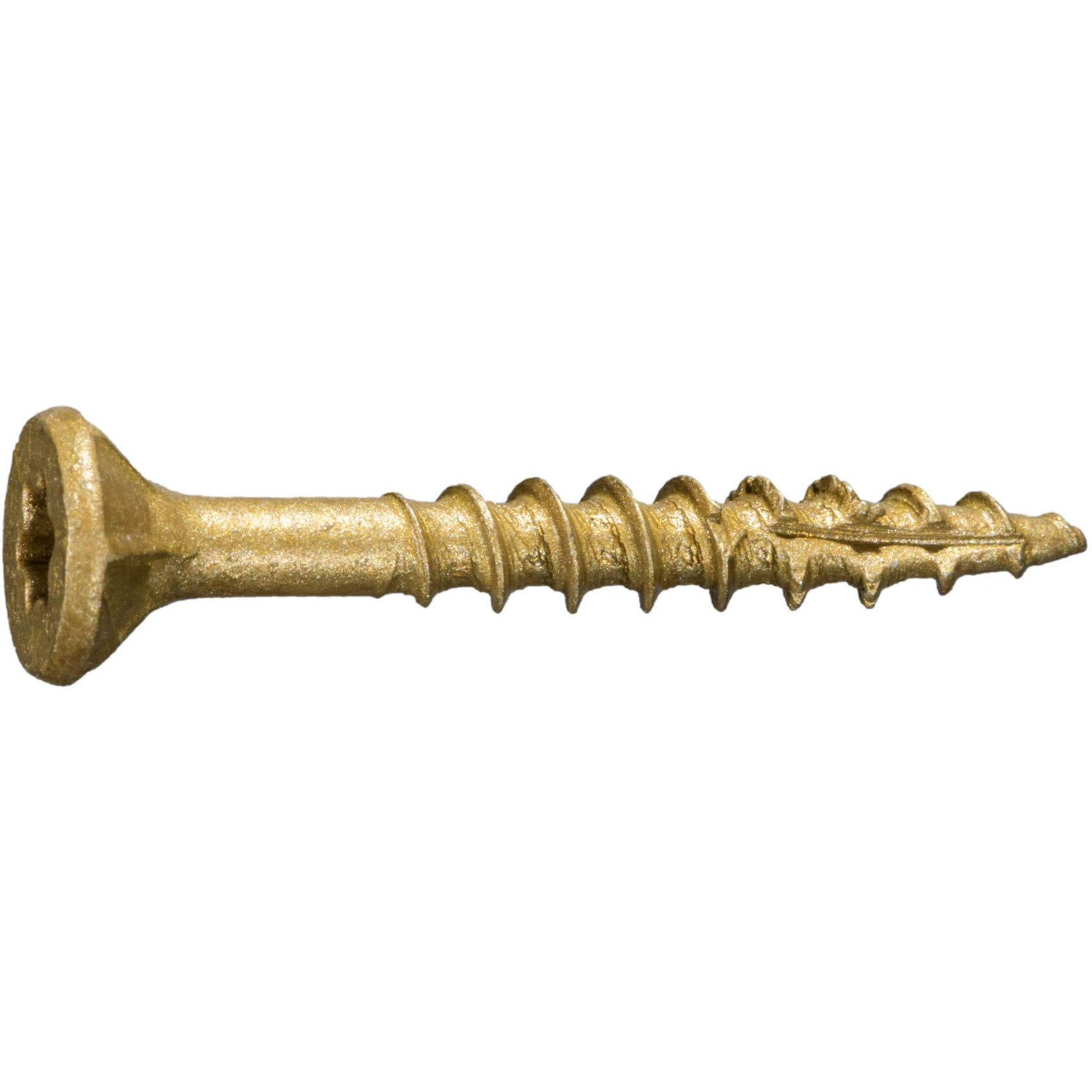 Saberdrive Tan Xl1500 Coated Exterior Star Drive Multi-Purpose Deck Screws  5Lb  Approx. 764 Pieces - 9 X 1-1/2"" Screws With Protective Coating  Decking Screws For Construction  Repair