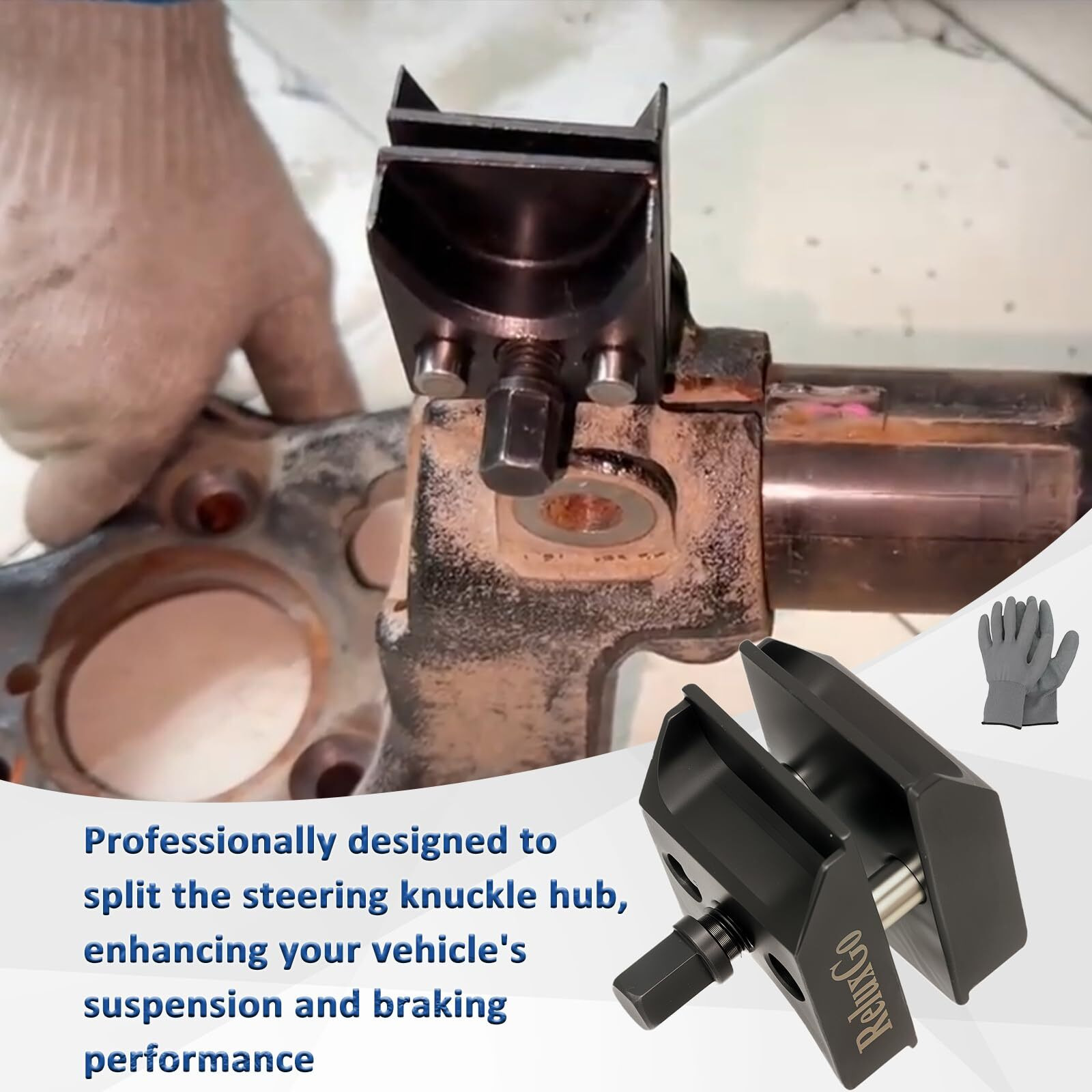 Reluxgo Universal Suspension Strut Split Hub Steering Knuckle Spreader Tool  Strut Spreader Tool  Compatible With Volkswagen Audi Bmw Ford Peugeot Citron