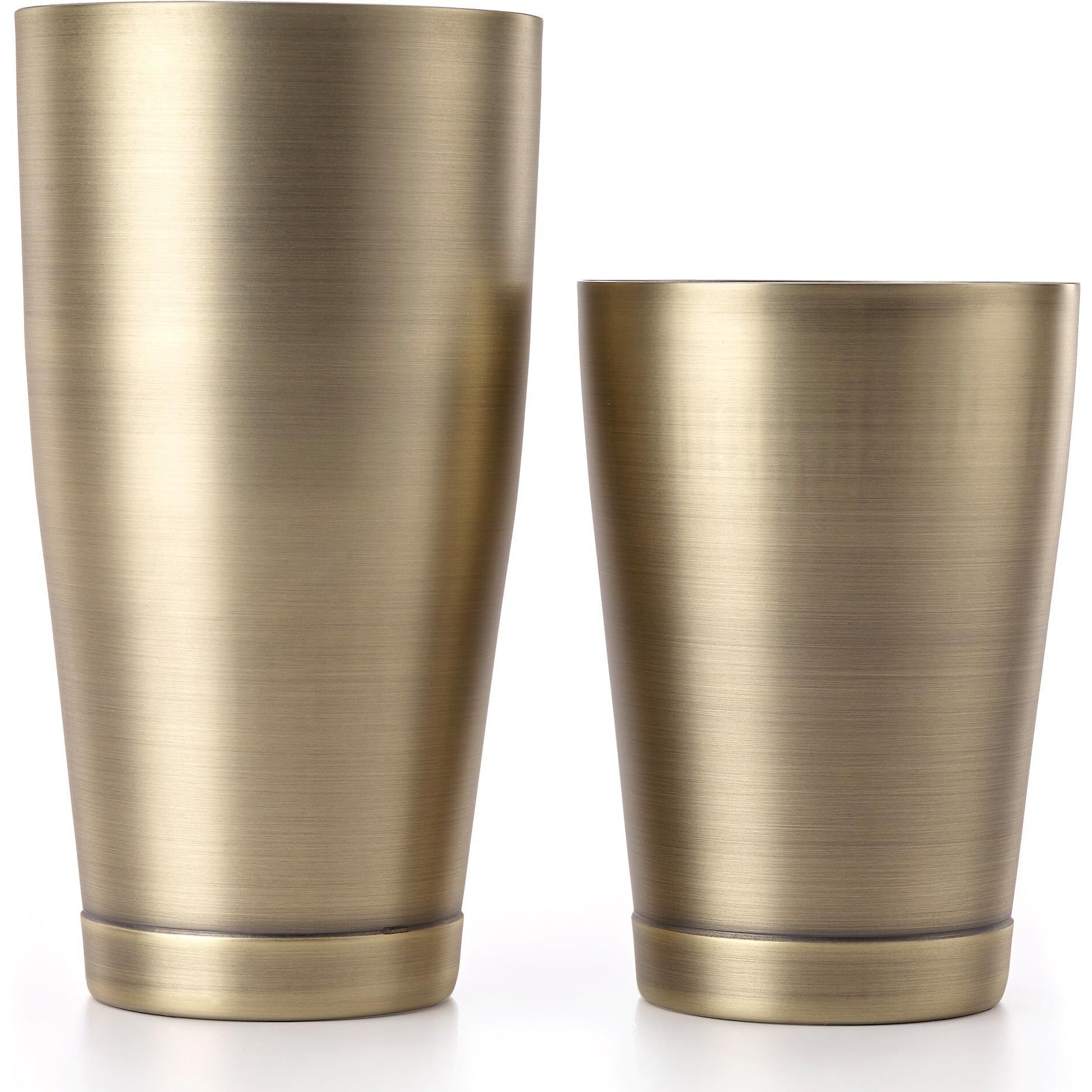 Barfly Cocktail Shaker Tin Set (18 Oz And 28 Oz)  Antique Gold