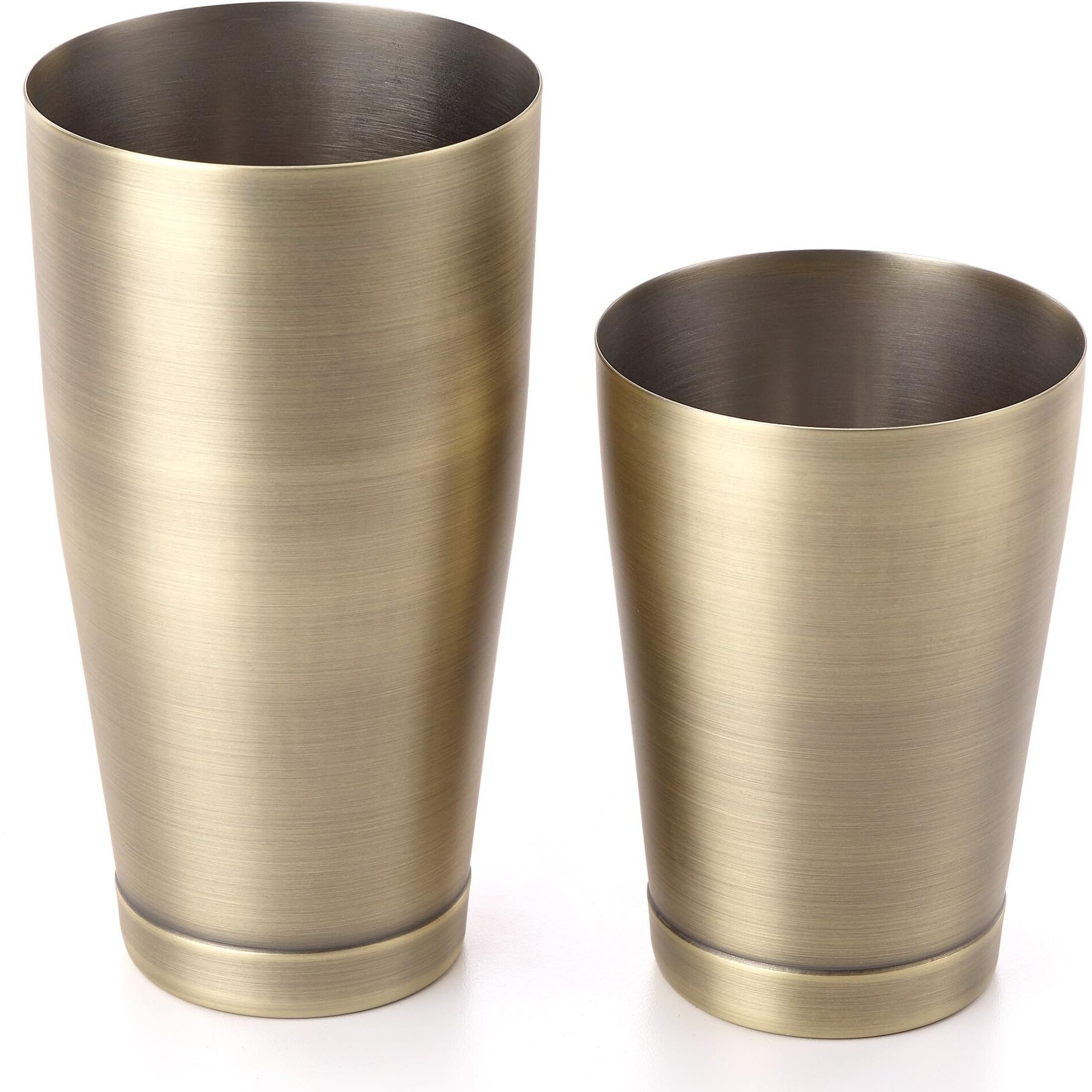 Barfly Cocktail Shaker Tin Set (18 Oz And 28 Oz)  Antique Gold
