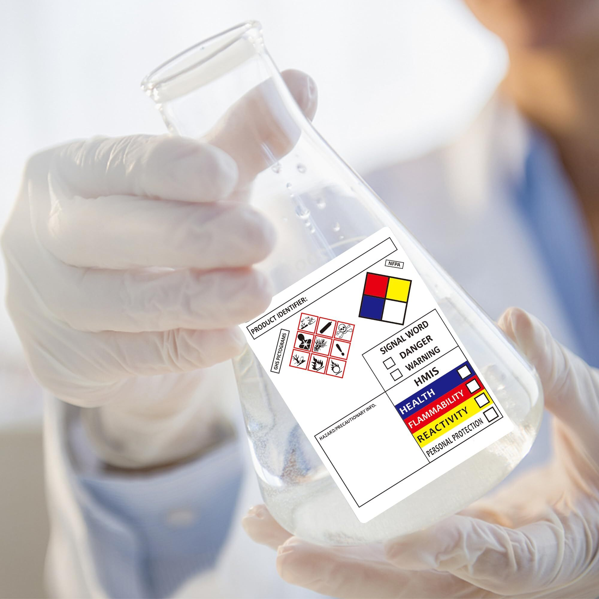 Aleplay Sds Osha Data Labels For Chemical Safety 34 Inch Msds Stickers With Ghs Pictograms Hmis & Hazard Compliant Secondary Containers  100 Stickers Per Roll(10 Rolls)