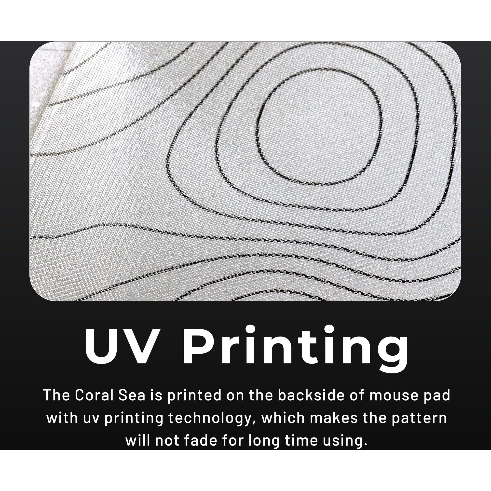 Glass Mousepad For Gaming  White Topographic Hard Gaming Mouse Pad  Professional Large Mouse Mat 410Mm*310Mm  Special Glass Surface With Improved Precision And Speed