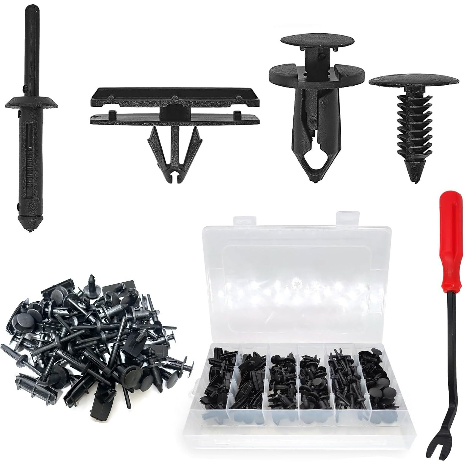 161Pcs Fender Clips For 2007-2022 Jeep Wrangler Jl Jk & 2005-2010 Grand Cherokee  Retainer Push Pins 6030441  Plastic Rivets 6506007Aa  Rocker Molding Clips 68039280Aa  Grill Bumper Push Pins 6503598