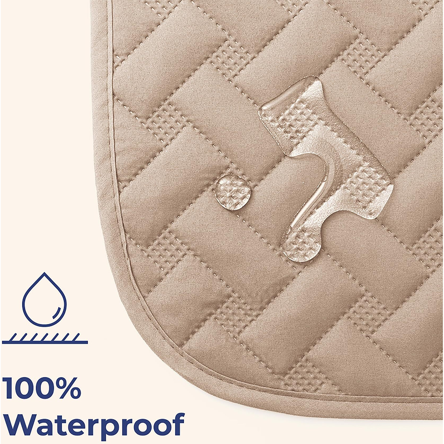 Gogobunny 100% Double Sided Waterproof Dog Blanket Soft Pet Bed Cover Reversible Protect Furniture Couch Sofa Car For Puppy Cat Kids (Dark Beige/Light Beige  68X82 Inch (Pack Of 1))