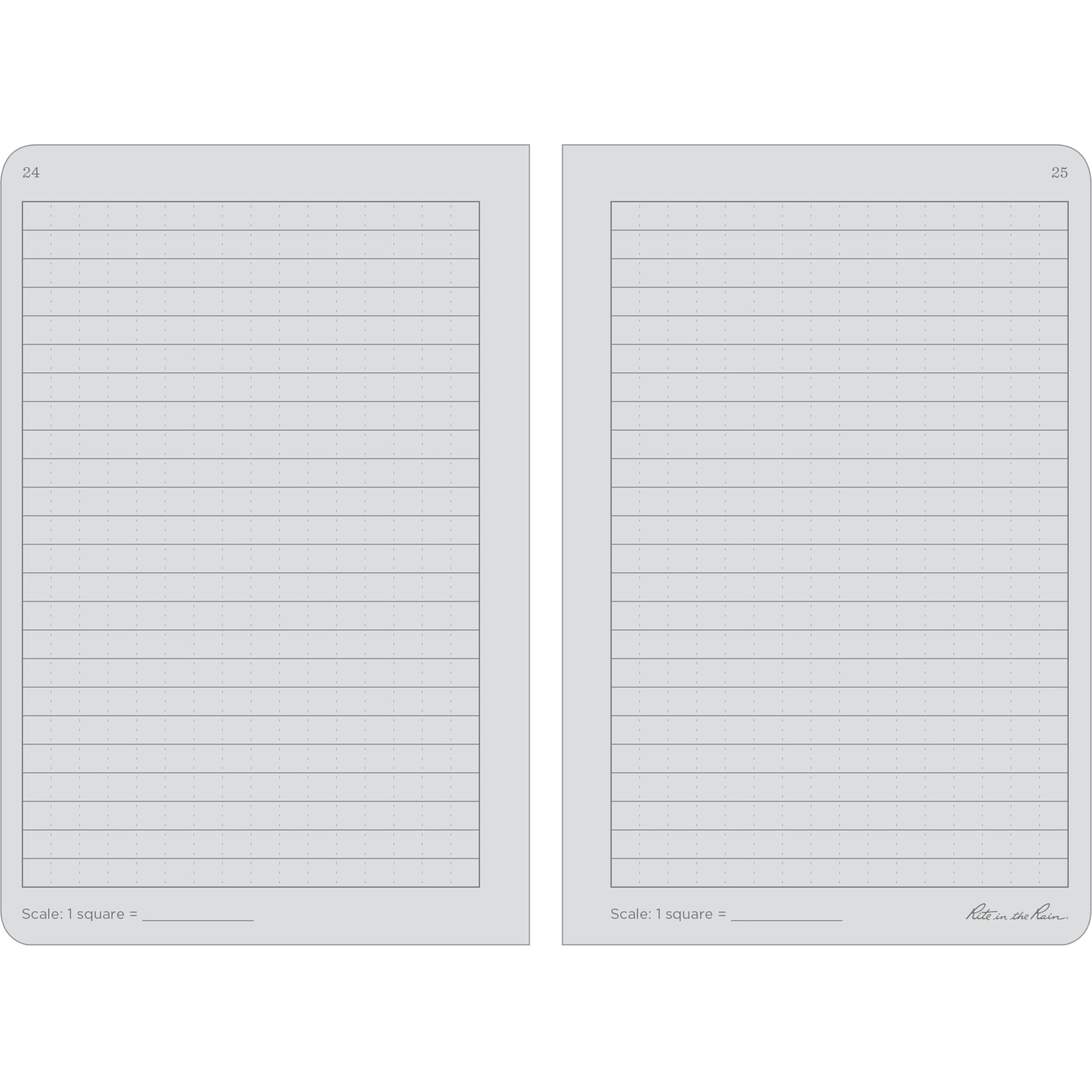 Rite In The Rain Weatherproof Stapled Notebook  4.625"" X 7""  Black Cover  Universal Pattern  3 Pack (No. 771Fx)