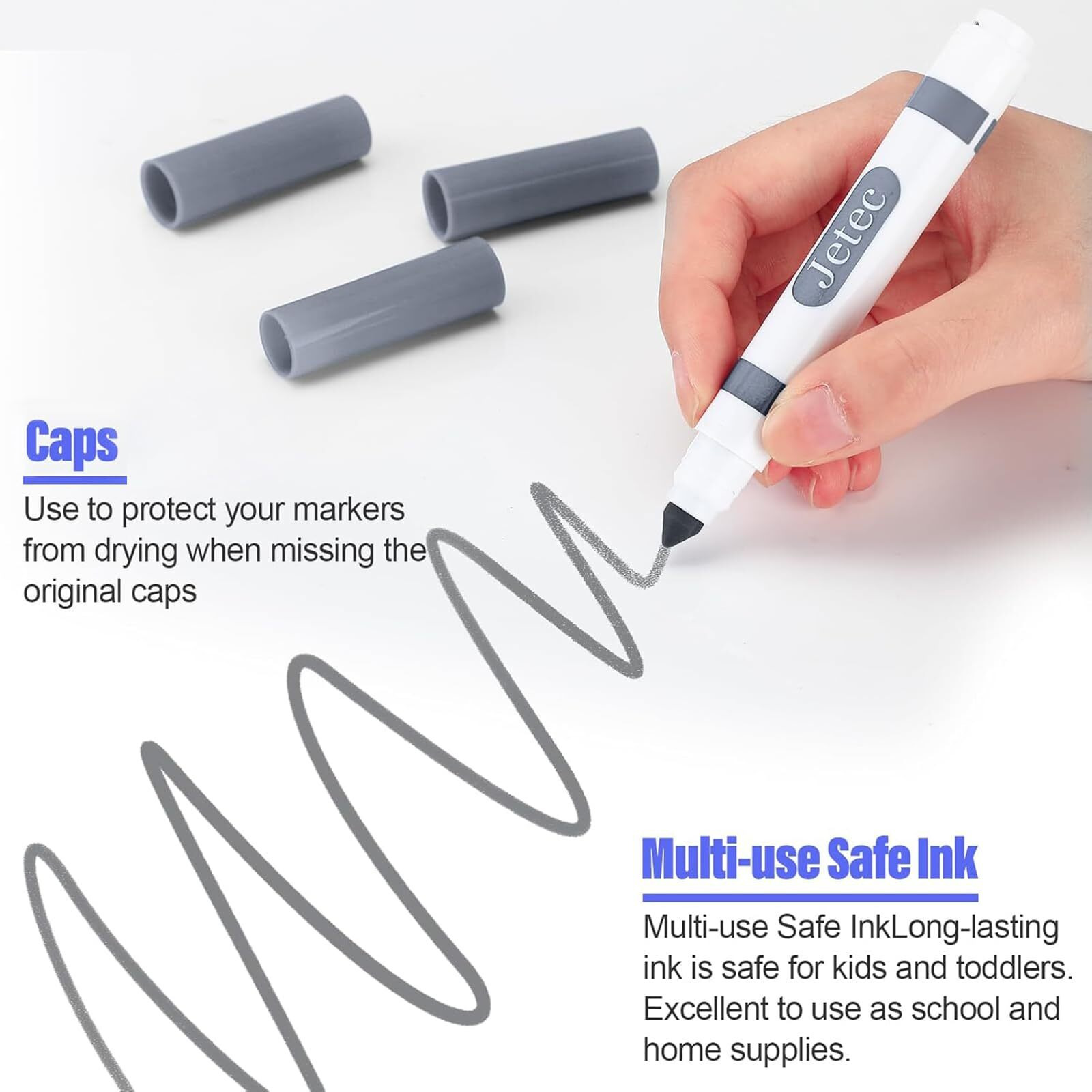 Janlaugh 36 Pcs Gray Washable Markers Bulk Coloring Broad Line Markers For Kids Gray Conical Tip Drawing Pen For School Supplies  Travel Art Baby Shower Gender Reveal Party Supplies  Ages 6+