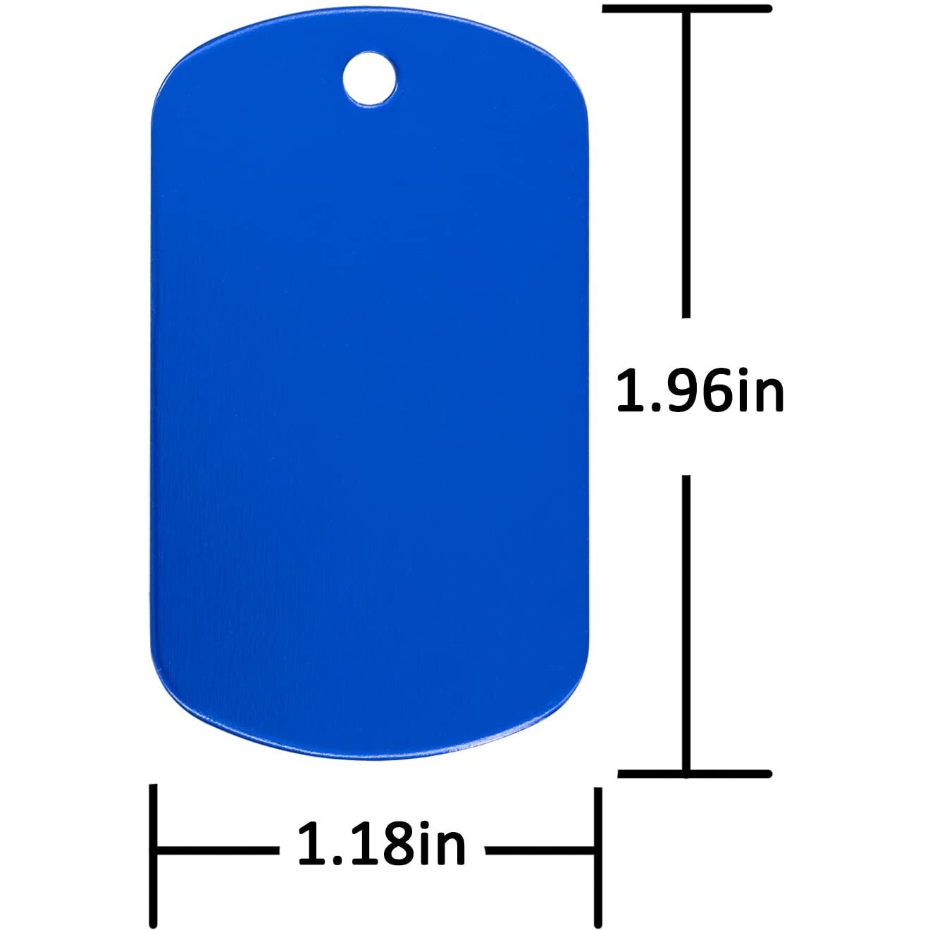 Staymax Anodized Aluminum Engraving Blank Tags Stamping Blanks 50 Pack (Blue)