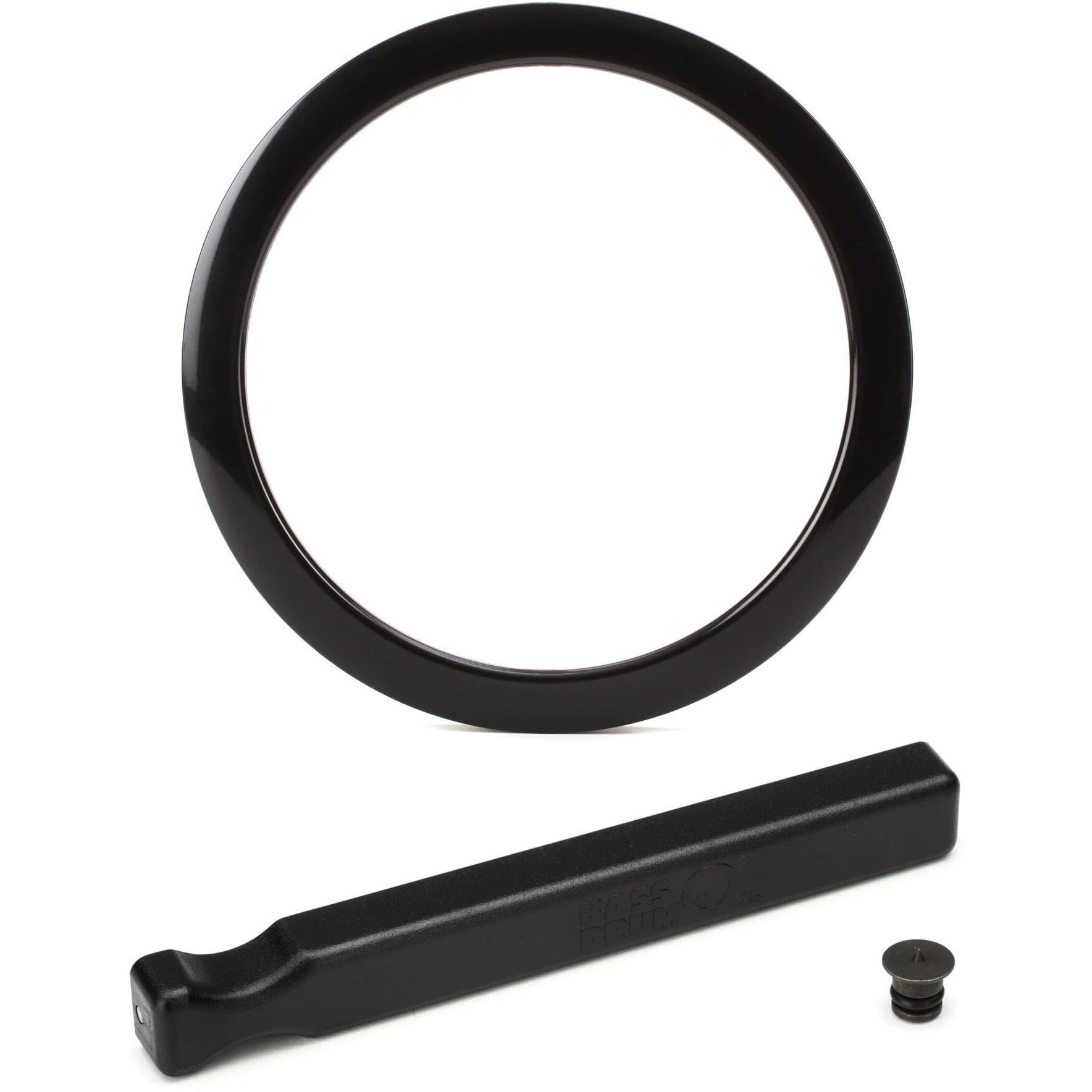 Bass Drum O's Port Hole Ring With Cutter - 5"" - Black