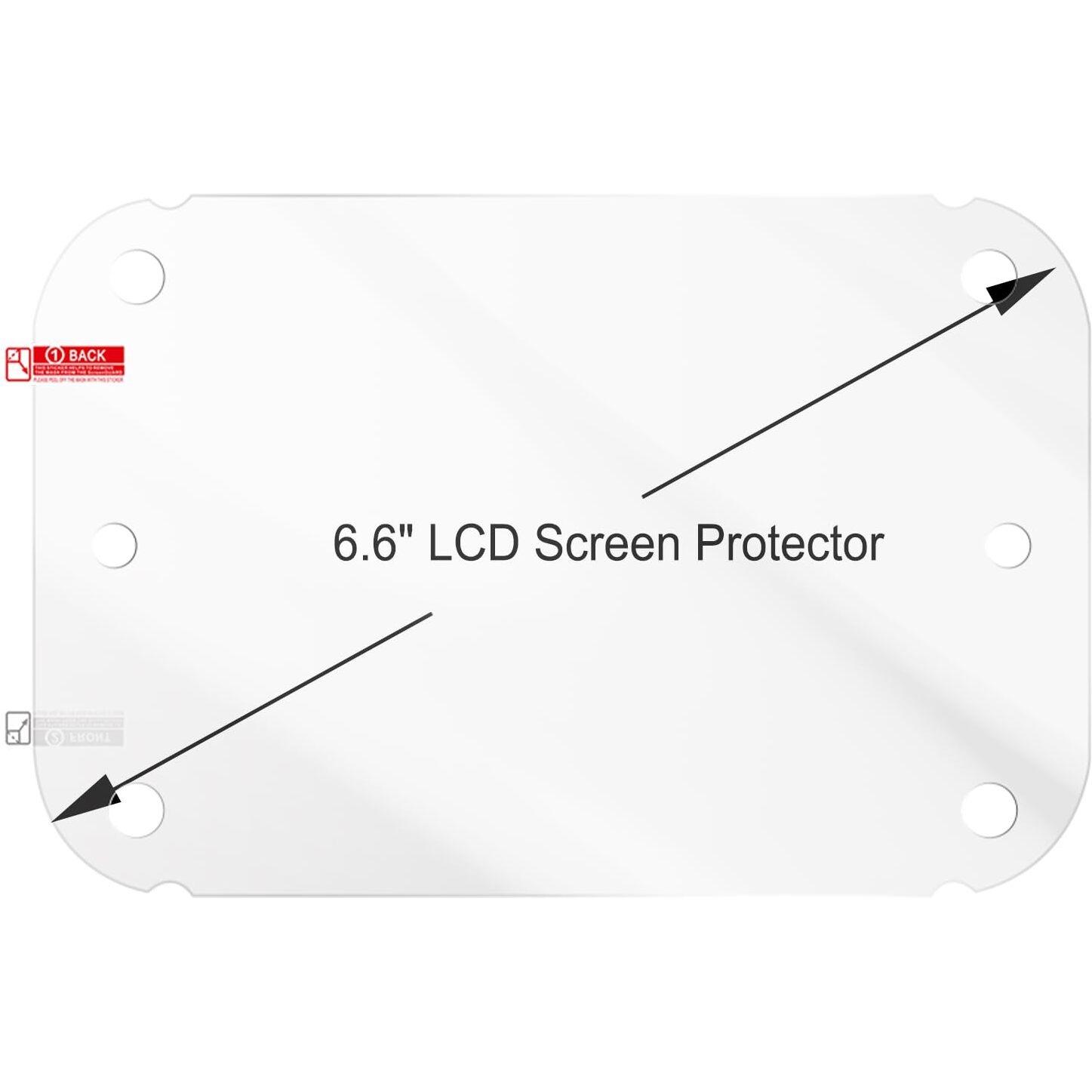 Hikudiy 5Pcs 6.6 Inch Lcd Screen Protector Film - Scratch-Resistant High Light Transmittance Protective Films For Resin 3D Printer Anycubic Photon Mono 2