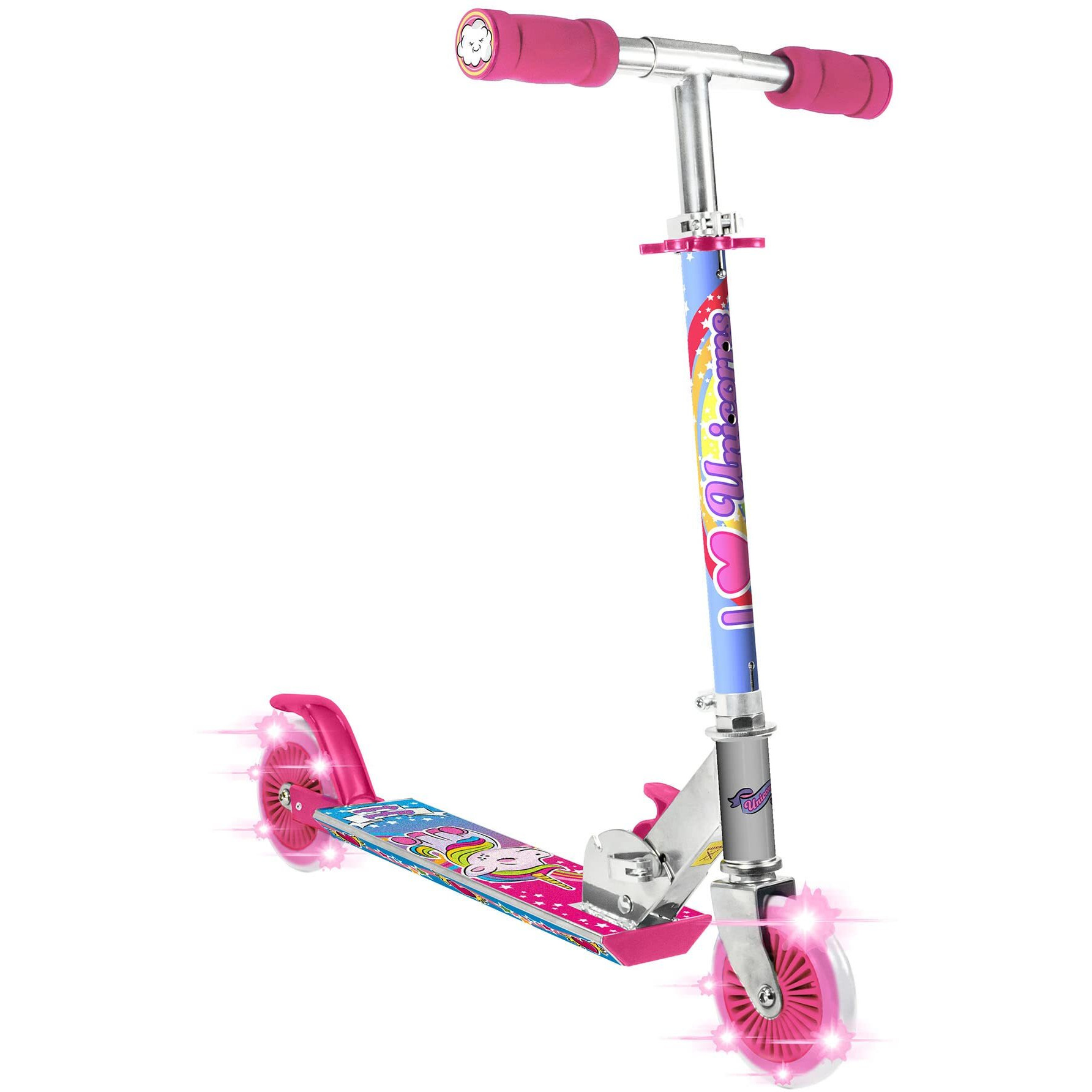 Ozbozz Unicorn Magical Sparkles Scooter With Flashing Wheels