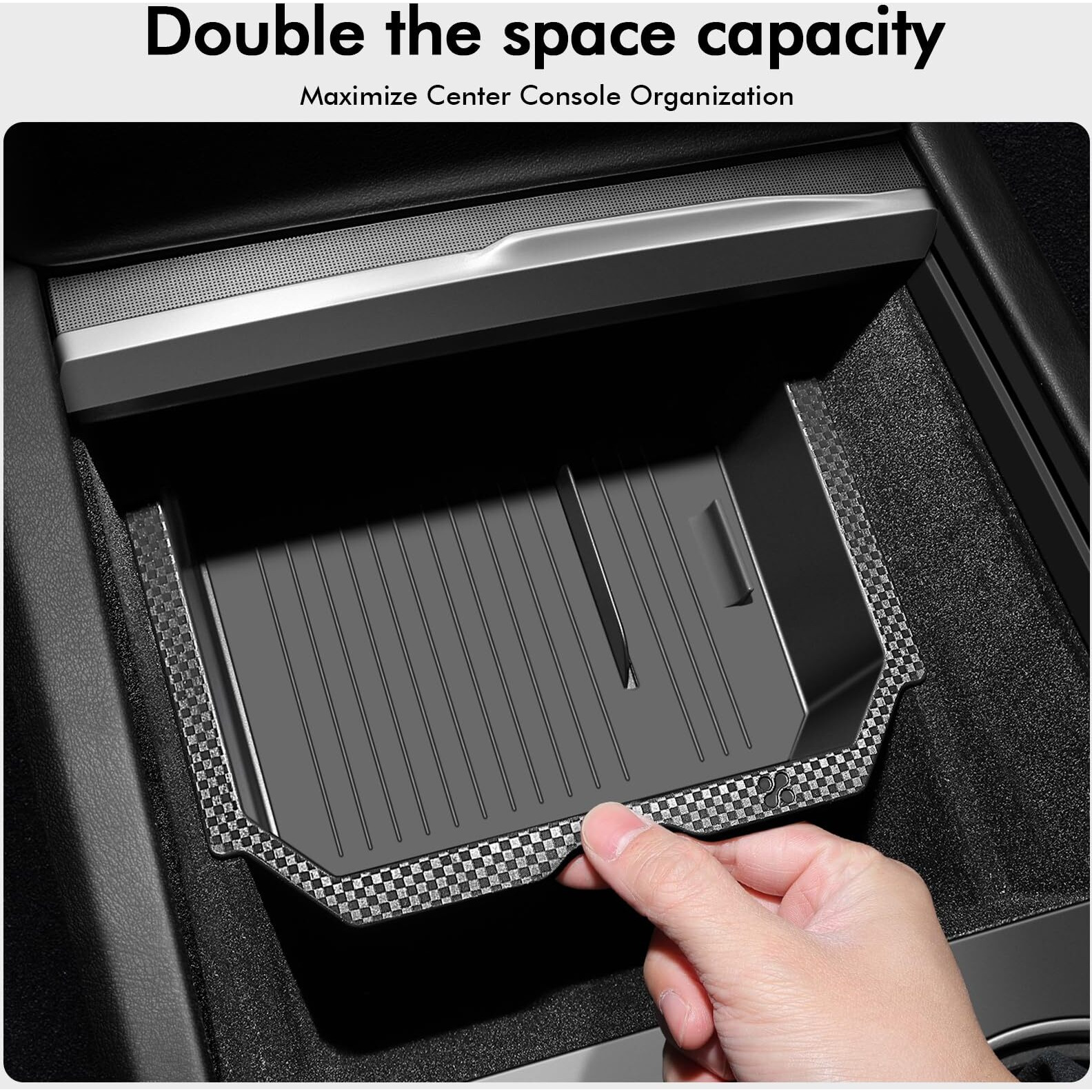 Xintuo Upgraded Tesla Model 3 Accessories 2025-2024 Highland Center Console Organizer Tray 5Pcs For Tesla Model Y Juniper 2025  Hidden Storage Box  Cup Holder & Armrest Drawer Organizer