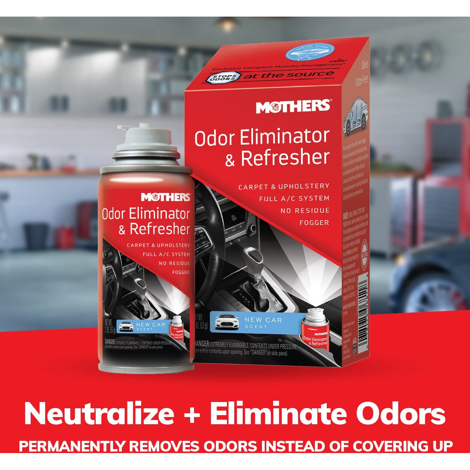 Mothers 06811 Odor Eliminator & Refresher  New Car Scent
