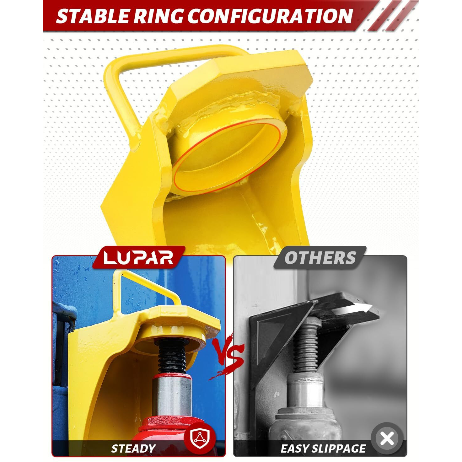 Lupar Heavy-Duty Shipping Container Jack Lug With U-Shaped Handle  Storage Container Leveler Booster  Yellow