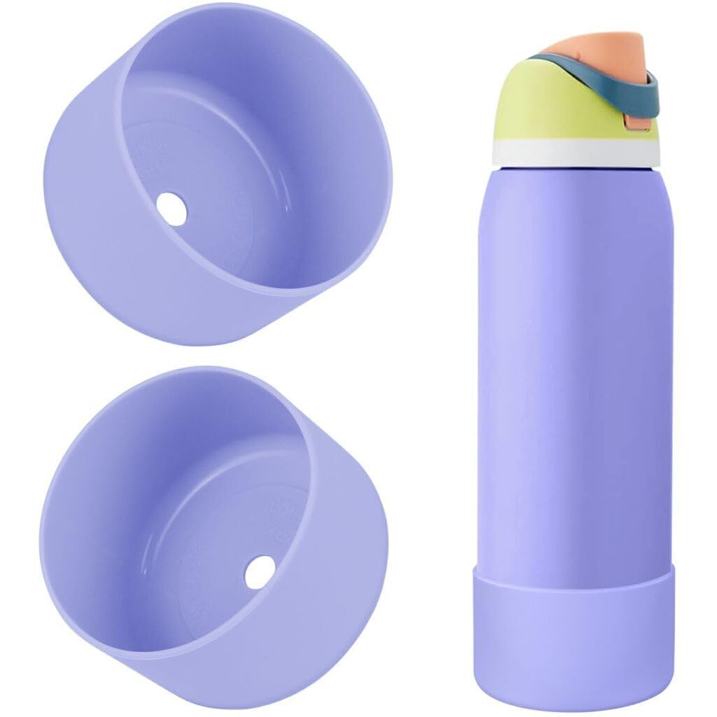 Bkby 2Pcs Silicone Water Bottle Boot  Compatible With Owala 24Oz 32Oz 40Oz  Protective Anti-Scratch & Anti-Dent No Noise Sleeve Cover For Freesip/Twist/Flip Stainless Steel Water Bottles