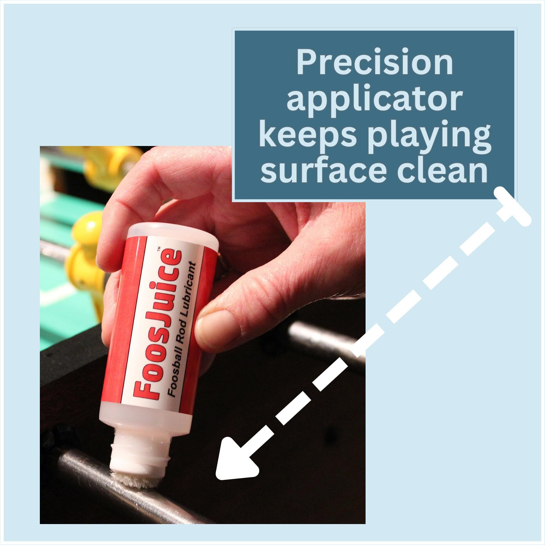 Foosjuice 100% Silicone Foosball Rod Lubricant With Dauber Top Applicator - The Clean And Easy To Use Lube - Made In The Usa