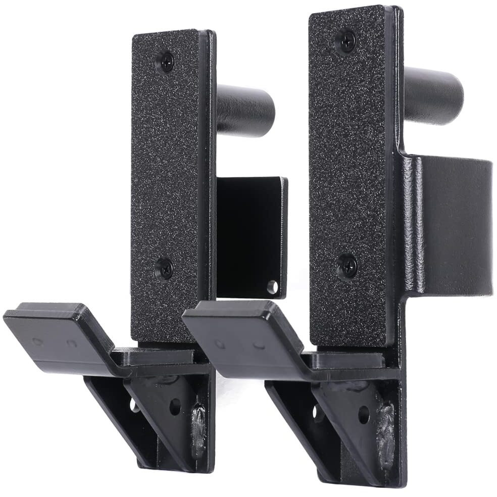 Syl Fitness J-Hooks For 2"&quotX2"" Squat/Power Rack(1"" Hole)  Heavy Duty J-Cups Barbell Holder With Uhmv Pads