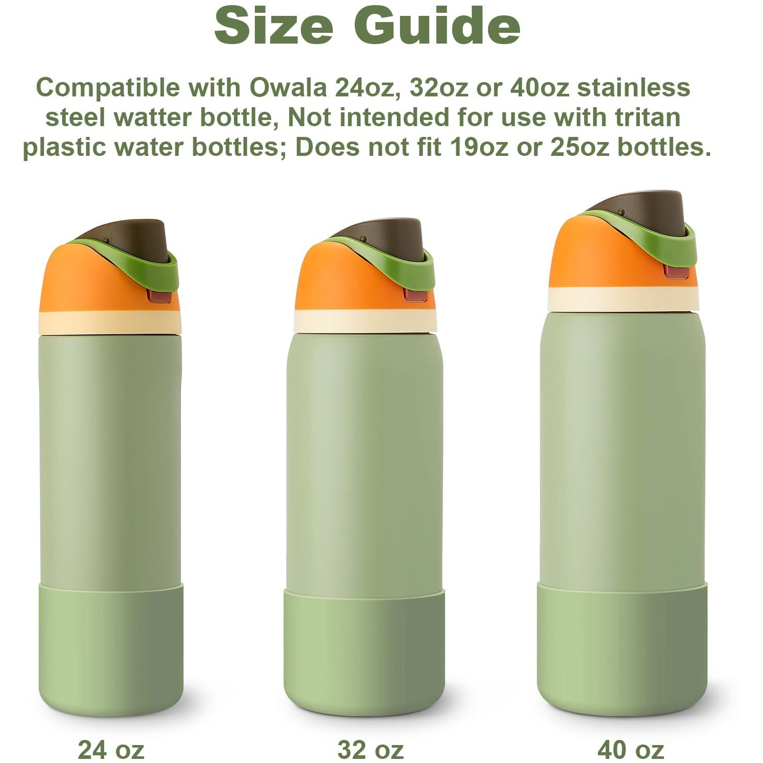 Youcox Silicone Boot For Owala Water Bottle 24 Oz  2Pcs Anti-Slip Protective Sleeve For Freesip/Twist/Flip Water Bottles  Bpa Free  Dishwasher Safe  Bottom Bumper Cover Cup Accessories