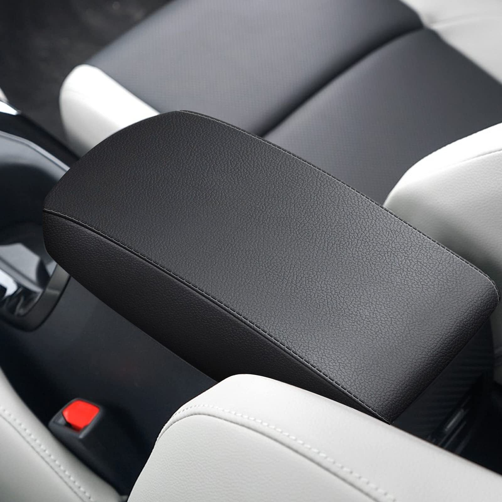 Aomsazto Armrest Covers For Corolla 2014-2019 Black Console Cushion For Corolla