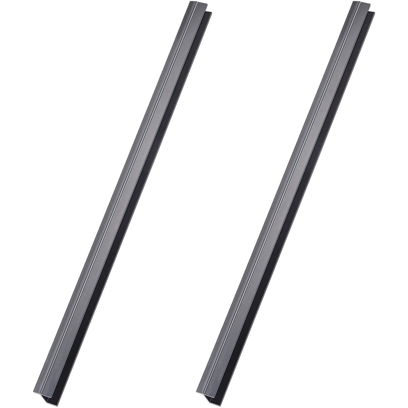 2 Pieces Pvc Drawer Hanging File Rails Black Cabinet Rails For Hanging 1/2 Drawer Sides Letter Size File Storage Folder Organizer(For 3/4 Inch-Wide  16 Inch)