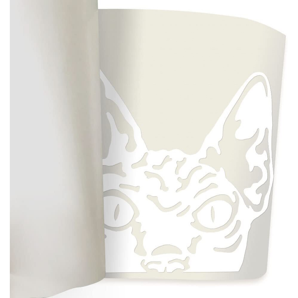 Wirester 6 Inch Clear Vinyl Decal Sticker Decoration For Car Window (Or Any Flat Surface) - Wrinkled Skin Sphynx