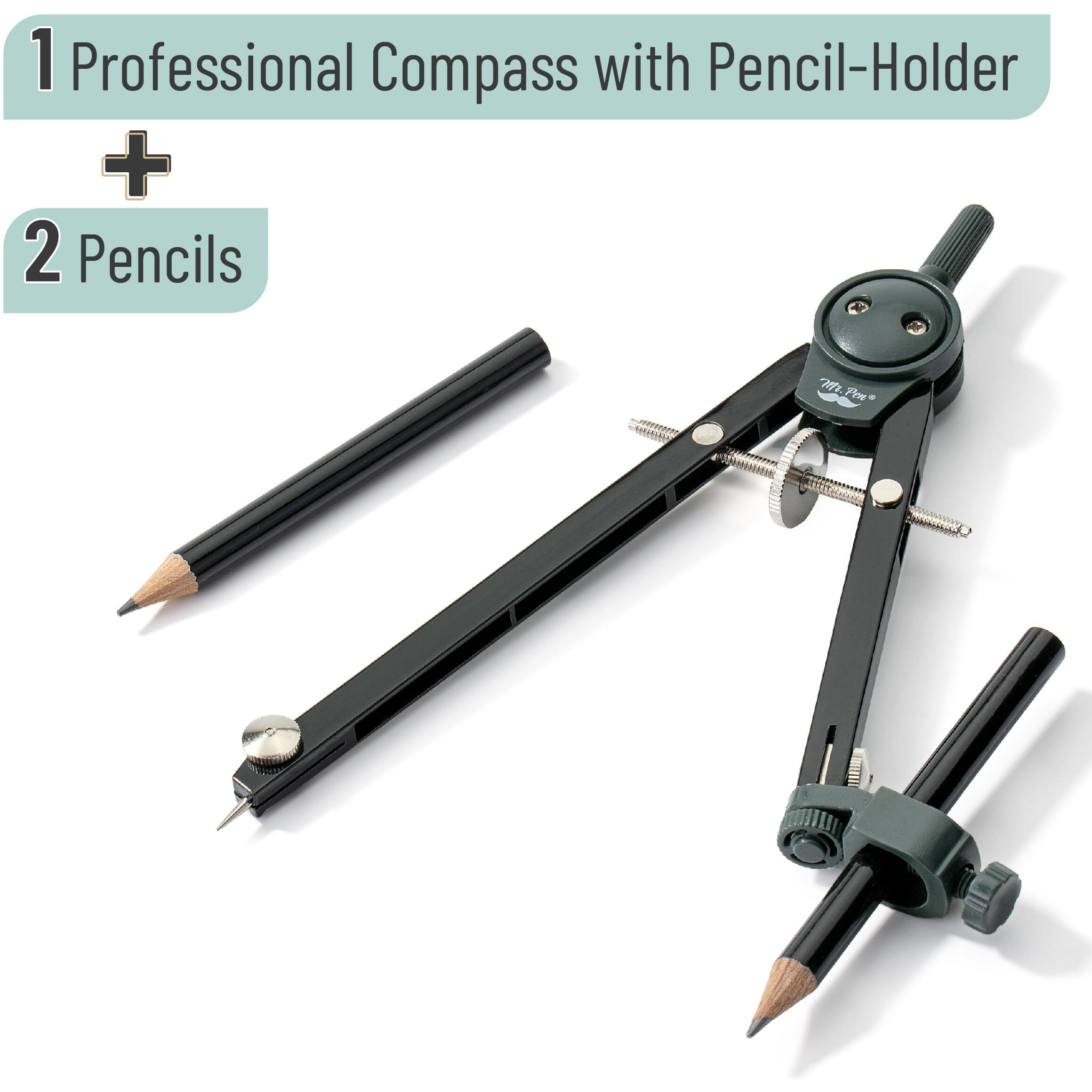 Mr. Pen- Compass For Geometry  Black  Compass With Pencil  Drawing Compass Drawing Tool  Math Compass  Drafting Tools  Drawing Tools  Geometry Compass  Circle Drawing Tool  Geometry Set