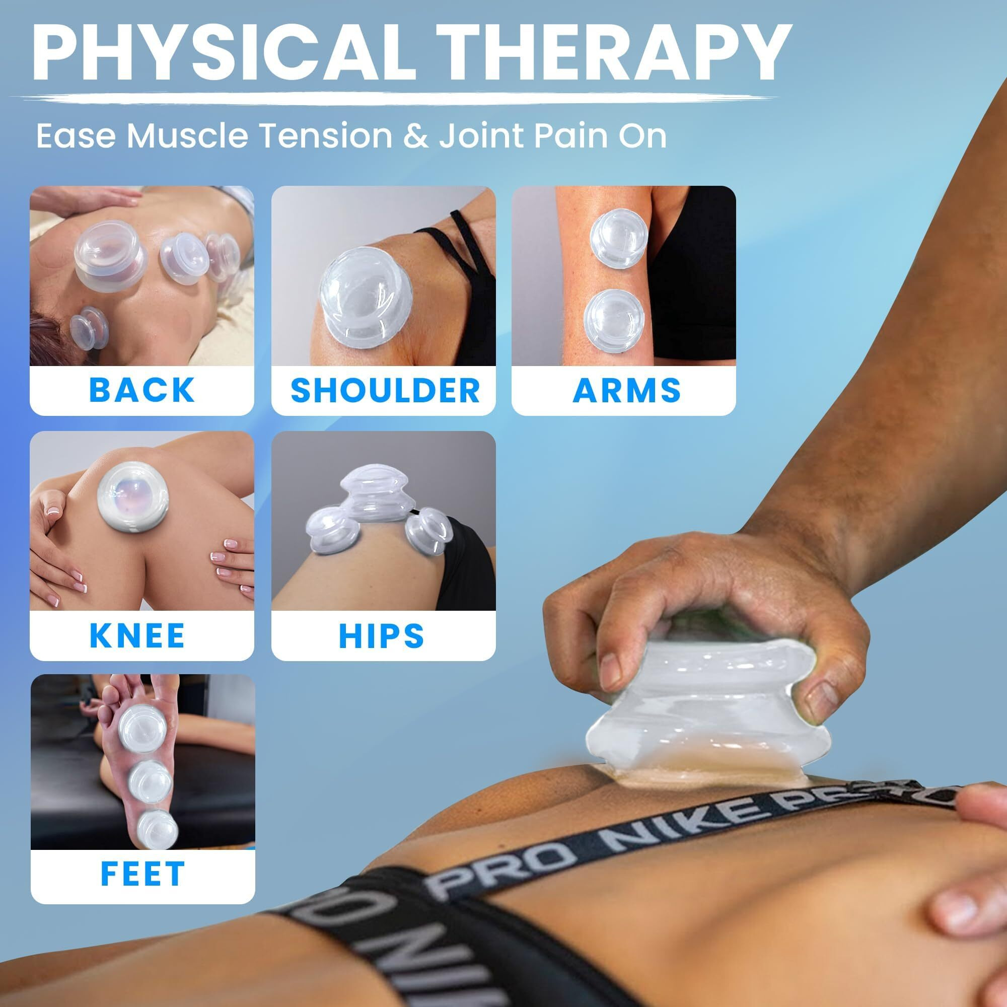 Lure Essentials Edge Silicone Cupping Set  Cupping Kit For Massage Therapy  Long Lasting Cups For Professional & Home Use  Body Sculpt Cup For Cellulite  Fsa Hsa Eligible  Ultra Transparent Clear