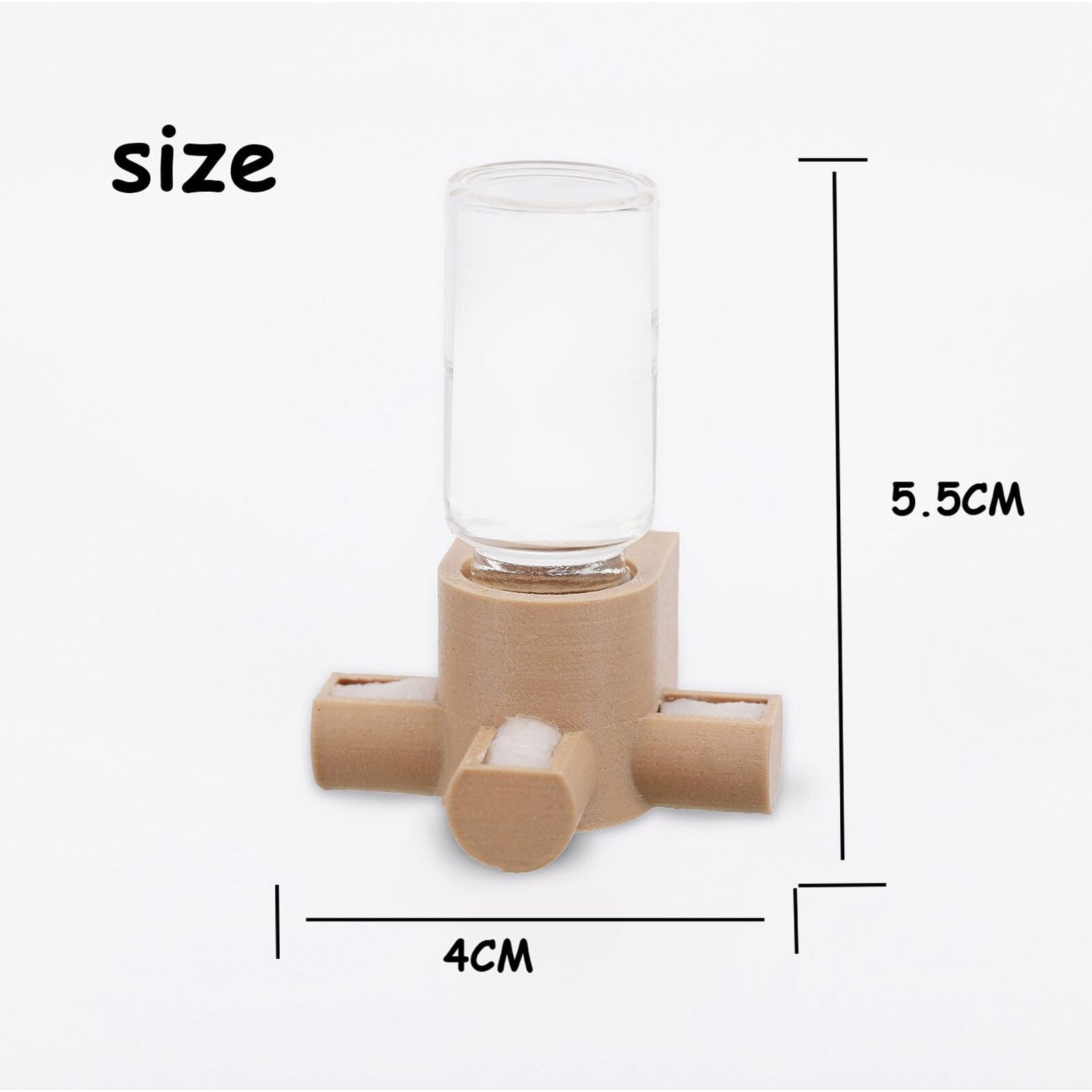 Daerky Jumping Spider Water Dispenser  Magnetic Hanging Feeder Suitable For Jumping Spiders Tarantulas  Praying Mantises Arboreal Animals  And Other Small Animal Enclosure Accessories 5Ml (Wooden)