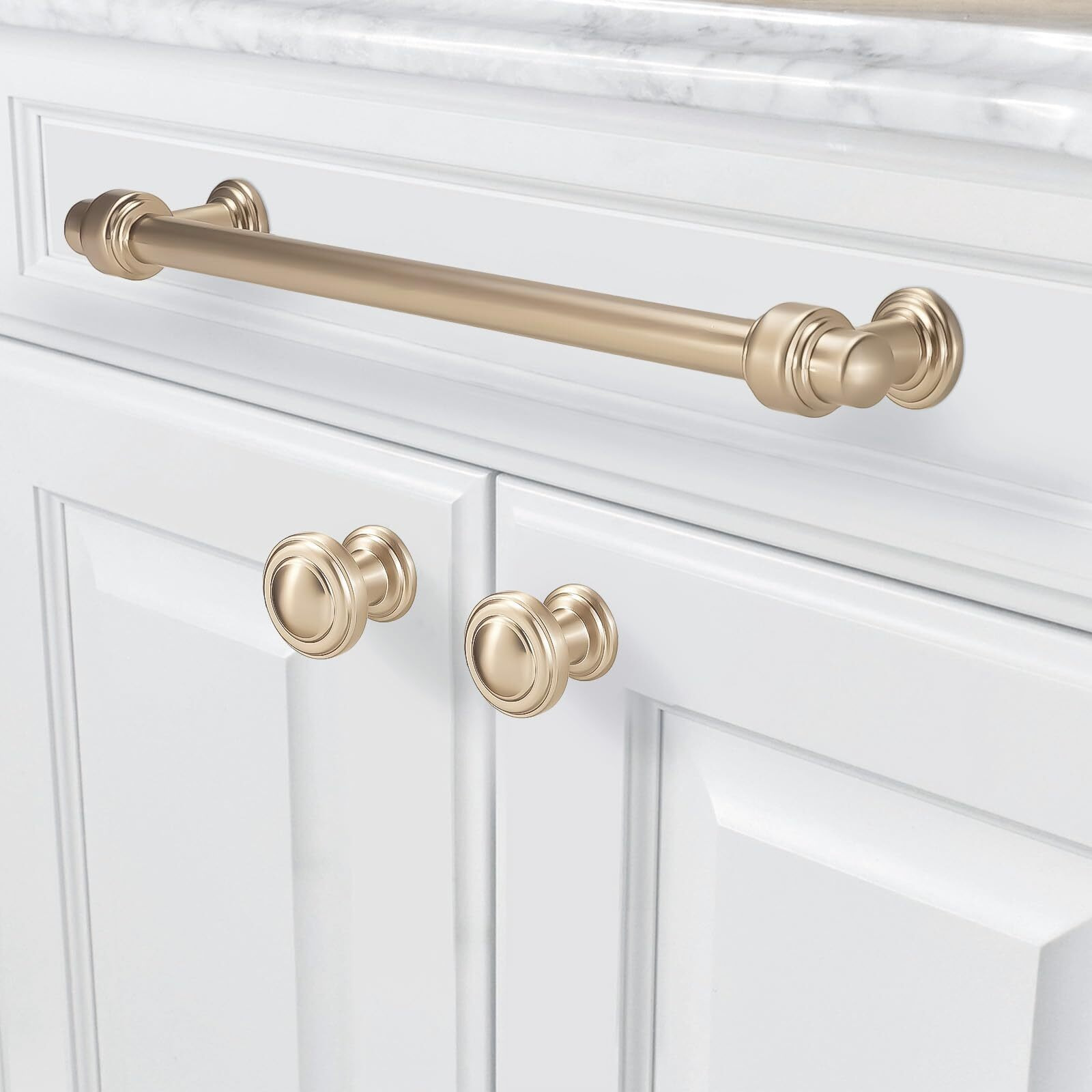 Povefonk 10 Pack 12-3/5 Inch(320Mm) Champagne Bronze Kitchen Cabinet Handles Cabinet Pulls Gold Drawer Pulls Kitchen Cabinet Hardware Handles Drawer Pulls Dresser Handles