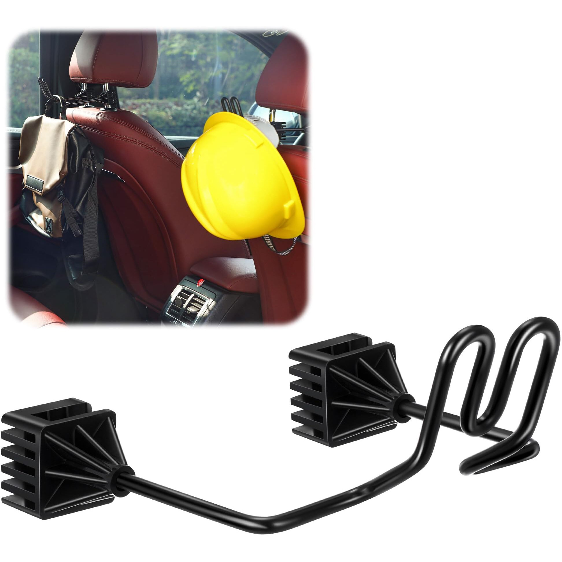 Feekoon 1 Pcs Hard Hat Holder For Truck Car Seat  Car Hat Holder For Truck Suv Car  Caps Clothes Cowboy Hat Holder Car Accessories For Truck Seat To Keep Hat Shape