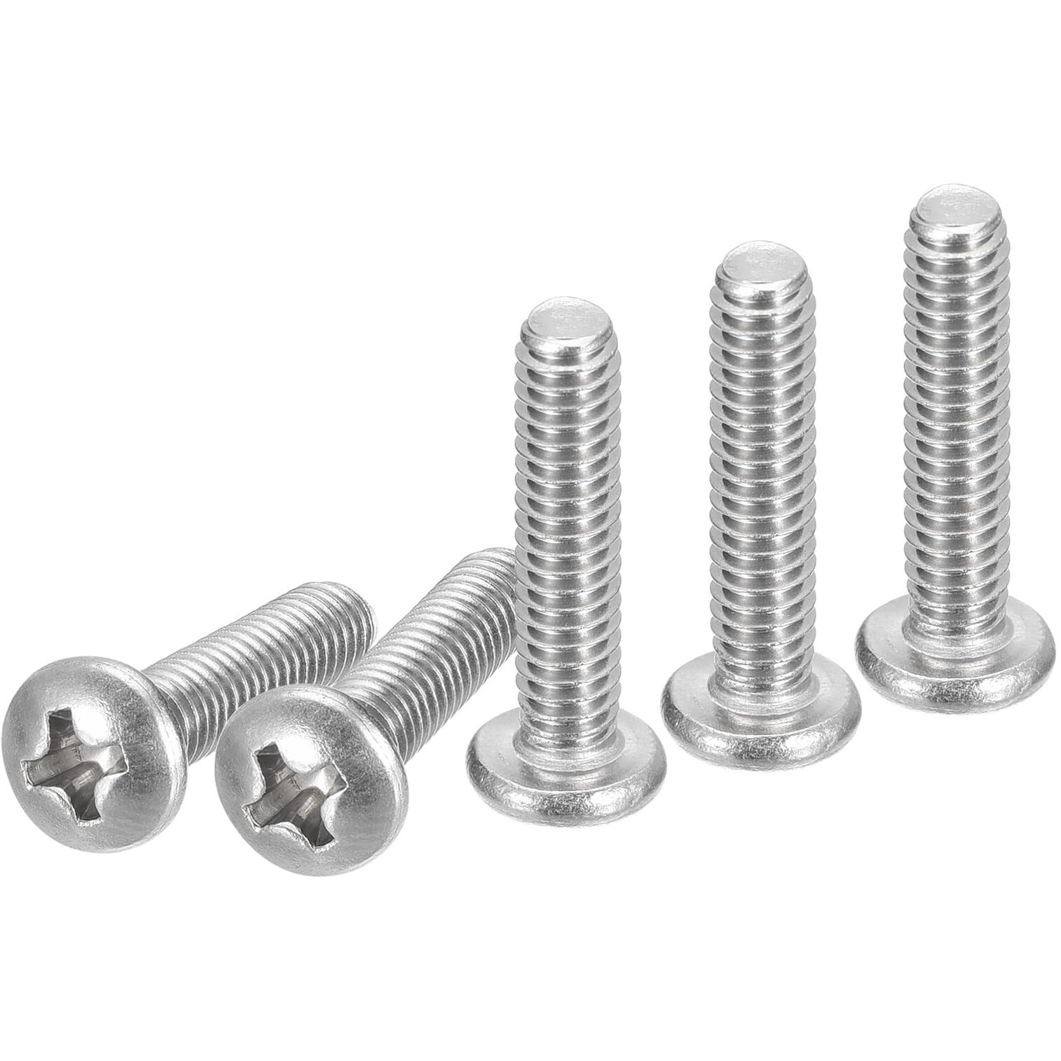 Dtgn 8-32X3/4 "" Pan Head Machine Screws  50Pcs 304 Stainless Steel  Phillips Drive  Unc Full Thread  Bright Finish  Screws Bolts Kit
