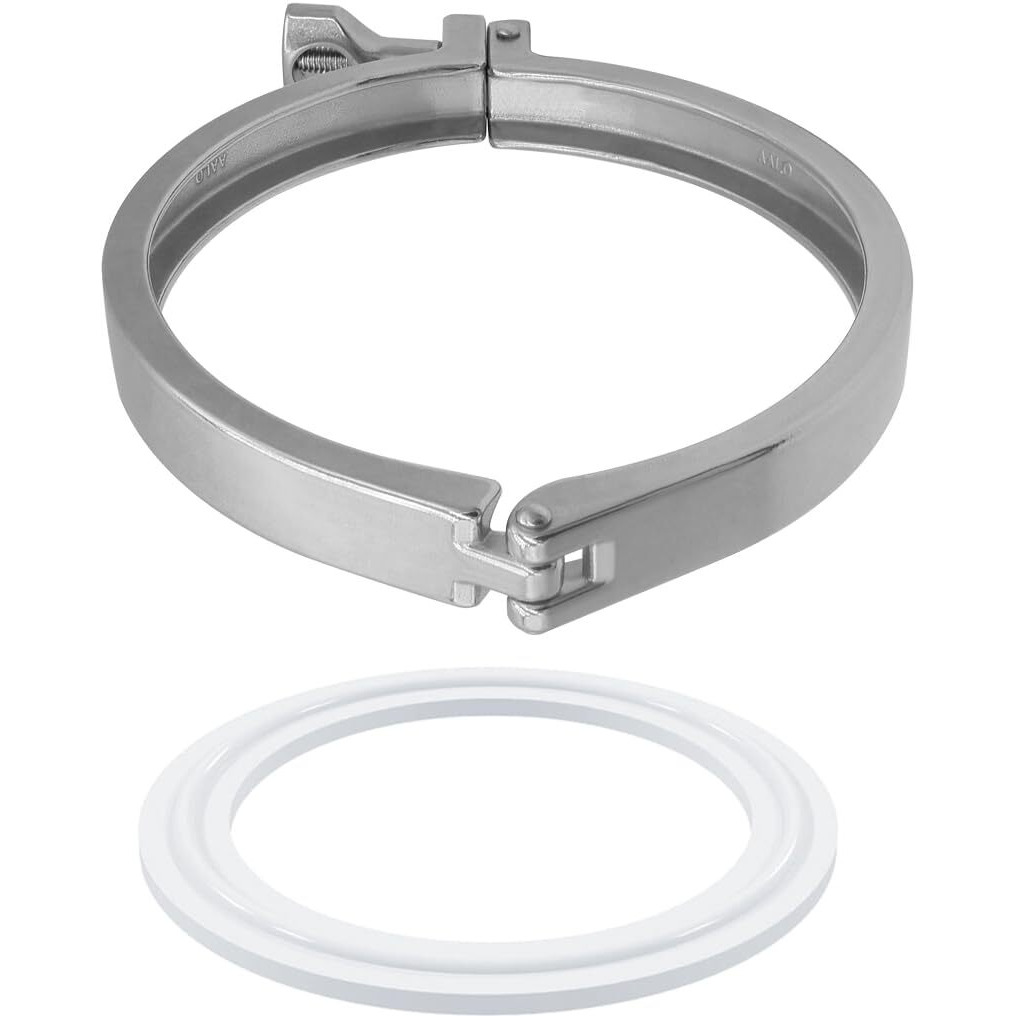 Beduan 3 "" Sanitary Tri Clamp  304 Stainless Steel Single Pin Heavy Duty Tri Clamp Clover With Wing Nut For Ferrule Tc Tube Od 3 ""