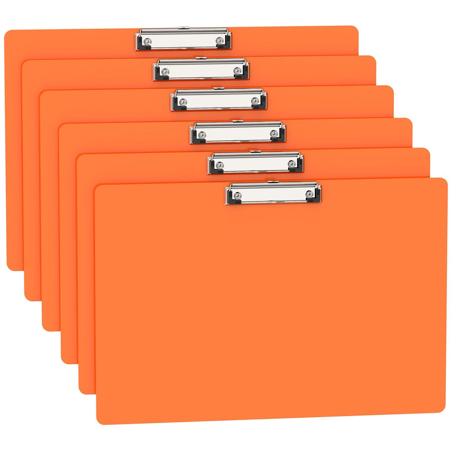 Macroclo Extra Large 11X17 Clipboards  Plastic Orange Drawing Boards  Horizontal Clip Board  Landscape Layout. Suitable For Watercolor  Sketching  Painting. Art & Drafting Supply(Pack Of 6)
