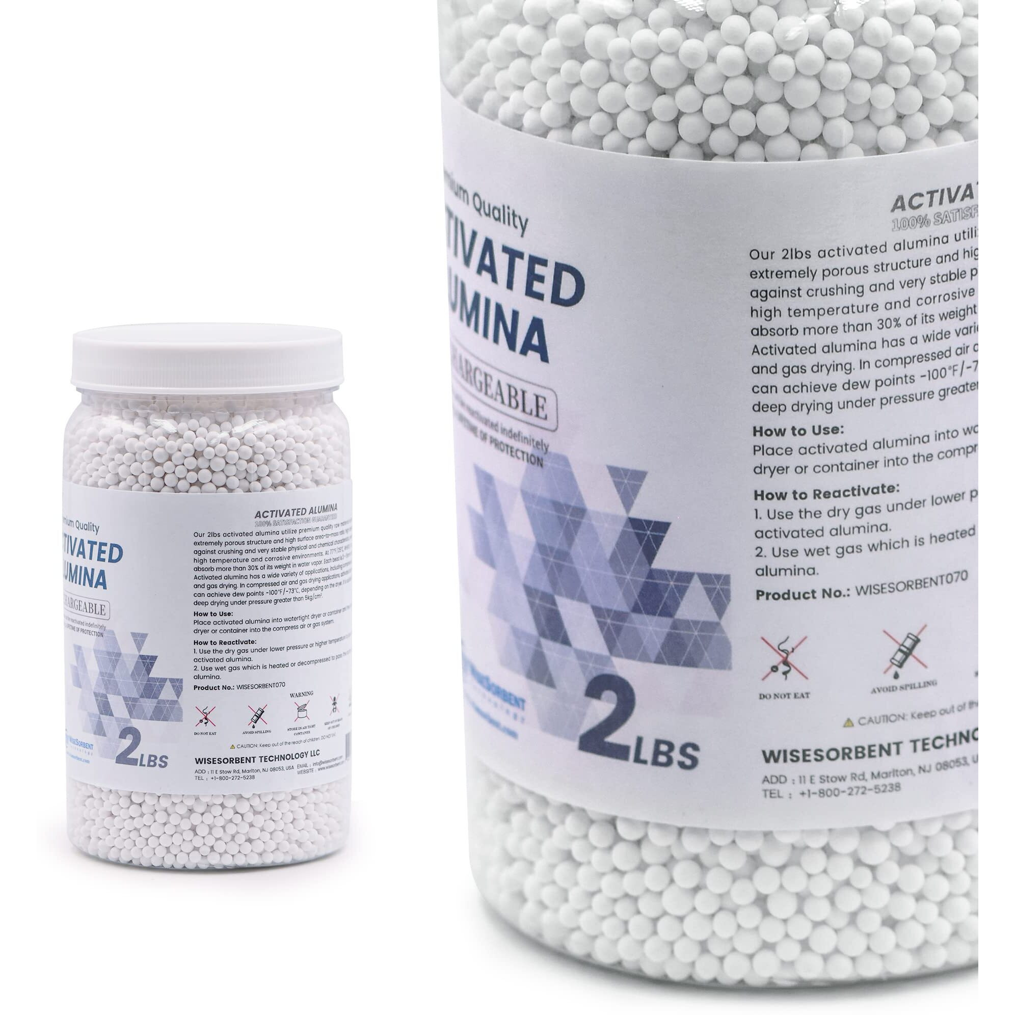Wisesorb 2 Lbs Activated Alumina  Alumina Desiccant  1 Quart Reusable Dessicant Dehumidifiers Desiccant Moisture Absorber