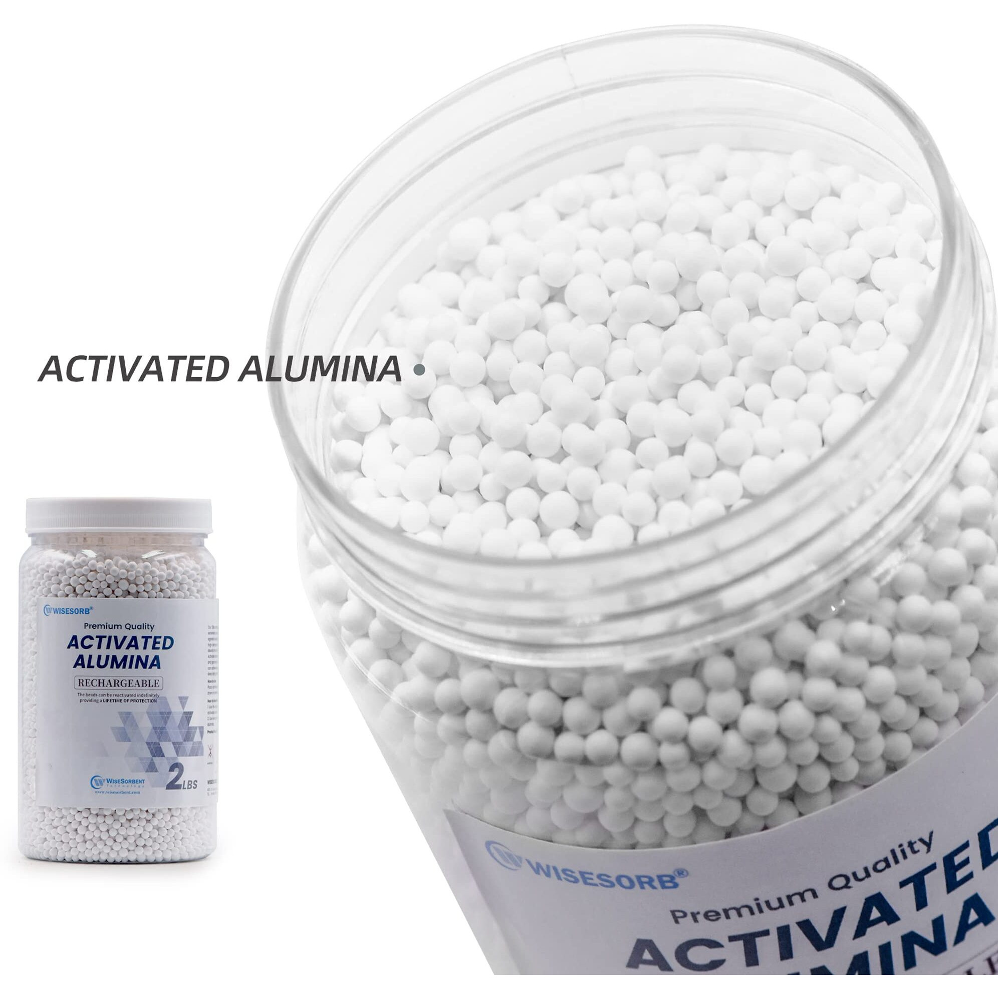 Wisesorb 2 Lbs Activated Alumina  Alumina Desiccant  1 Quart Reusable Dessicant Dehumidifiers Desiccant Moisture Absorber