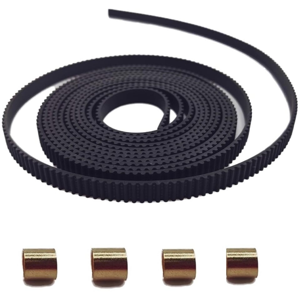 3D Printer Belt 2M  3D Printer Timing Belt 6Mm  2Gt Open Timing Belt Pitch 2Mm Width 6Mm With 4Pcs Copper Sleeve For Ender 3 Series  Ender 3 V2  Ender 3 S1 Pro  Ender 5 Series And Cr10 Series