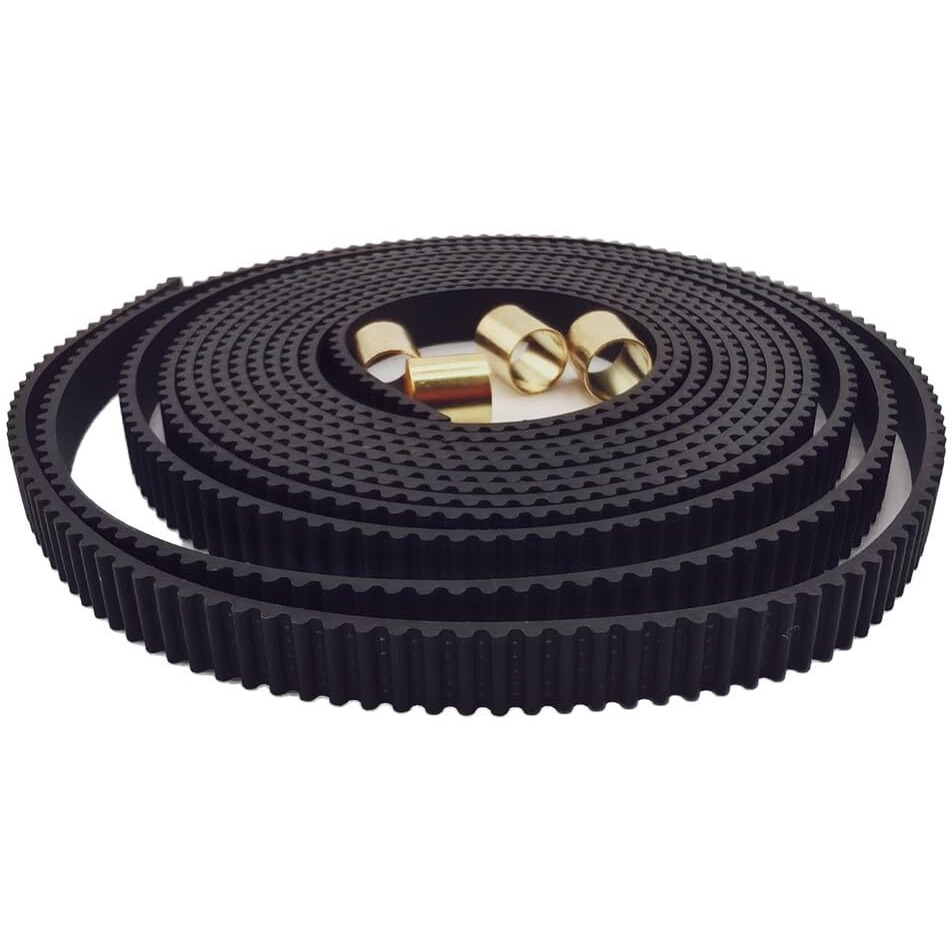 3D Printer Belt 2M  3D Printer Timing Belt 6Mm  2Gt Open Timing Belt Pitch 2Mm Width 6Mm With 4Pcs Copper Sleeve For Ender 3 Series  Ender 3 V2  Ender 3 S1 Pro  Ender 5 Series And Cr10 Series