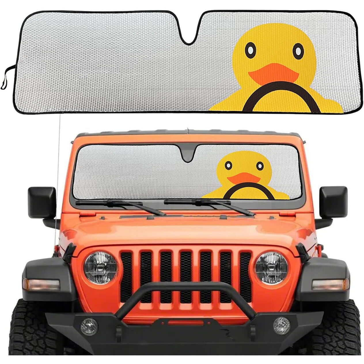 Windshield Sun Shade Shade Heat Shield For Jeep Sunshade Windshield For Jeep Wrangler Windshield Cover Sunshade Compatible With Jeep Wrangler Tj Jk Jl &Gladiator Jt 2/4 Door 1Pcs