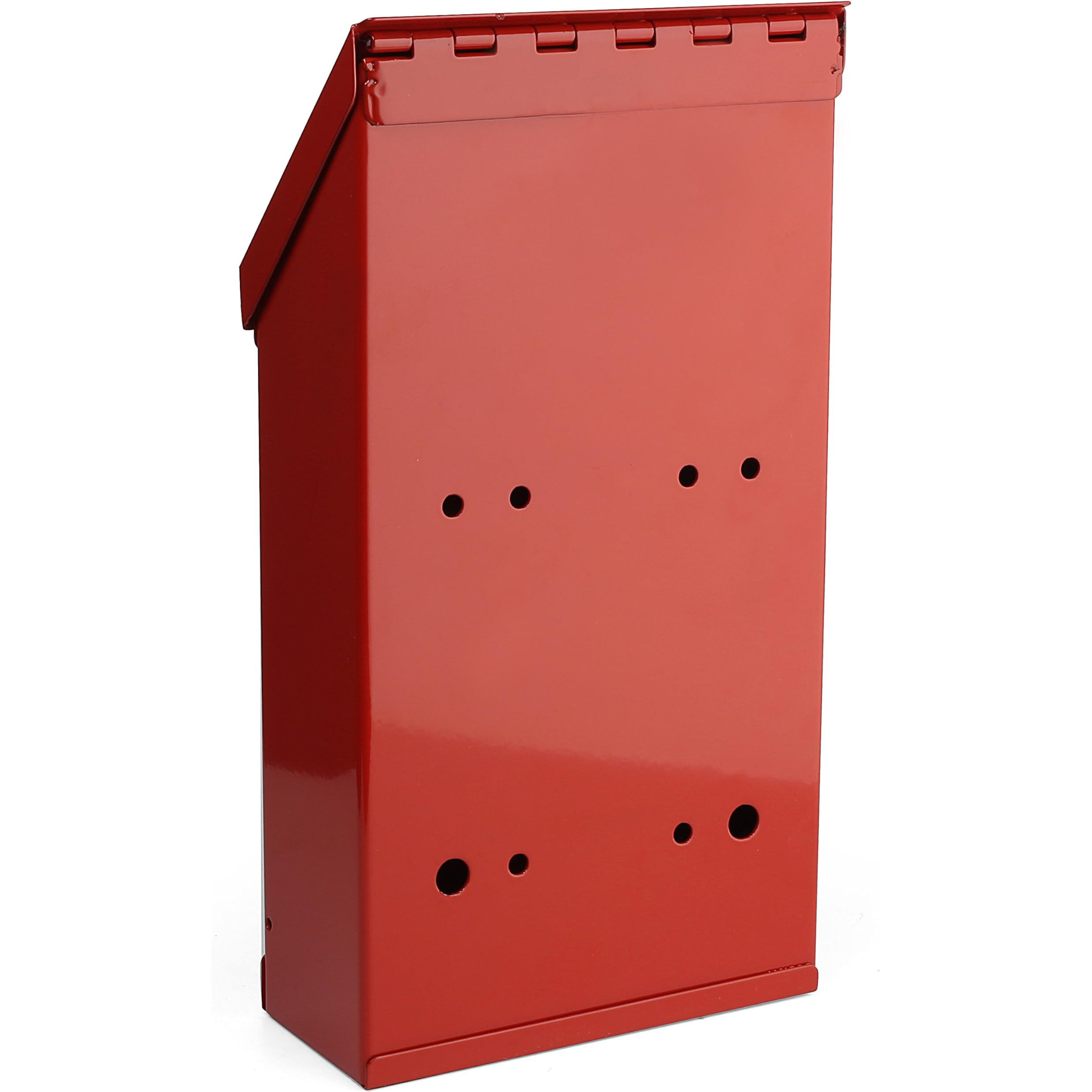 Metal Donation Box Charity Steel Collection Box Office Suggestion Box Secure Box With Top Slot And Lock With Keys Wall Mount With Pre Drilled Holes 10X6X2.5"" Waterproof Mailbox For Home Office(Red)