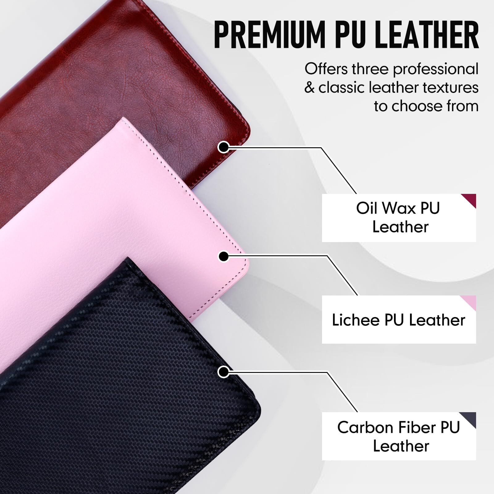 Novawisp 300 Business Cards Holder  50 Pages Gift Cards Holder  Professional Pu Leather Credit Cards Organizer Wallet  Portable Name Card Book Binder Folder  Men Women & Office Supplies  Pink