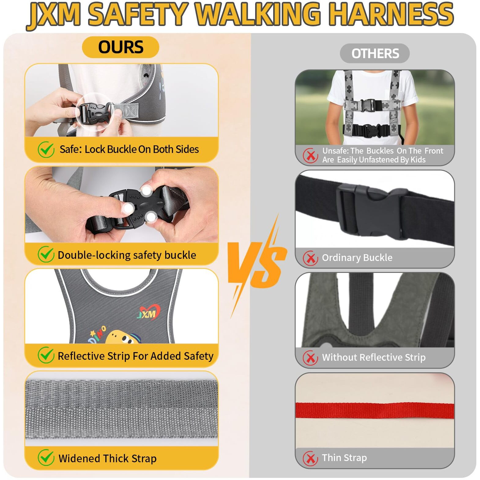 2025 New Safety Harness For Older Children (6-12Yrs) With Autism Special Needs Adhd/Asd  Teens Youth Vest Walking Harness With Grab Handle And Autism Awareness  Adjustable Tether Leash For Big Kids