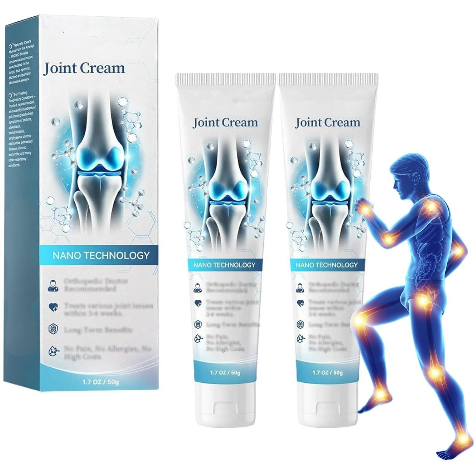 Iekufes Joint And Bone Cream  Joint Cream For Joint Activities Throughout The Body  For Back  Neck  Hands  Kneel -50G(2Pcs)