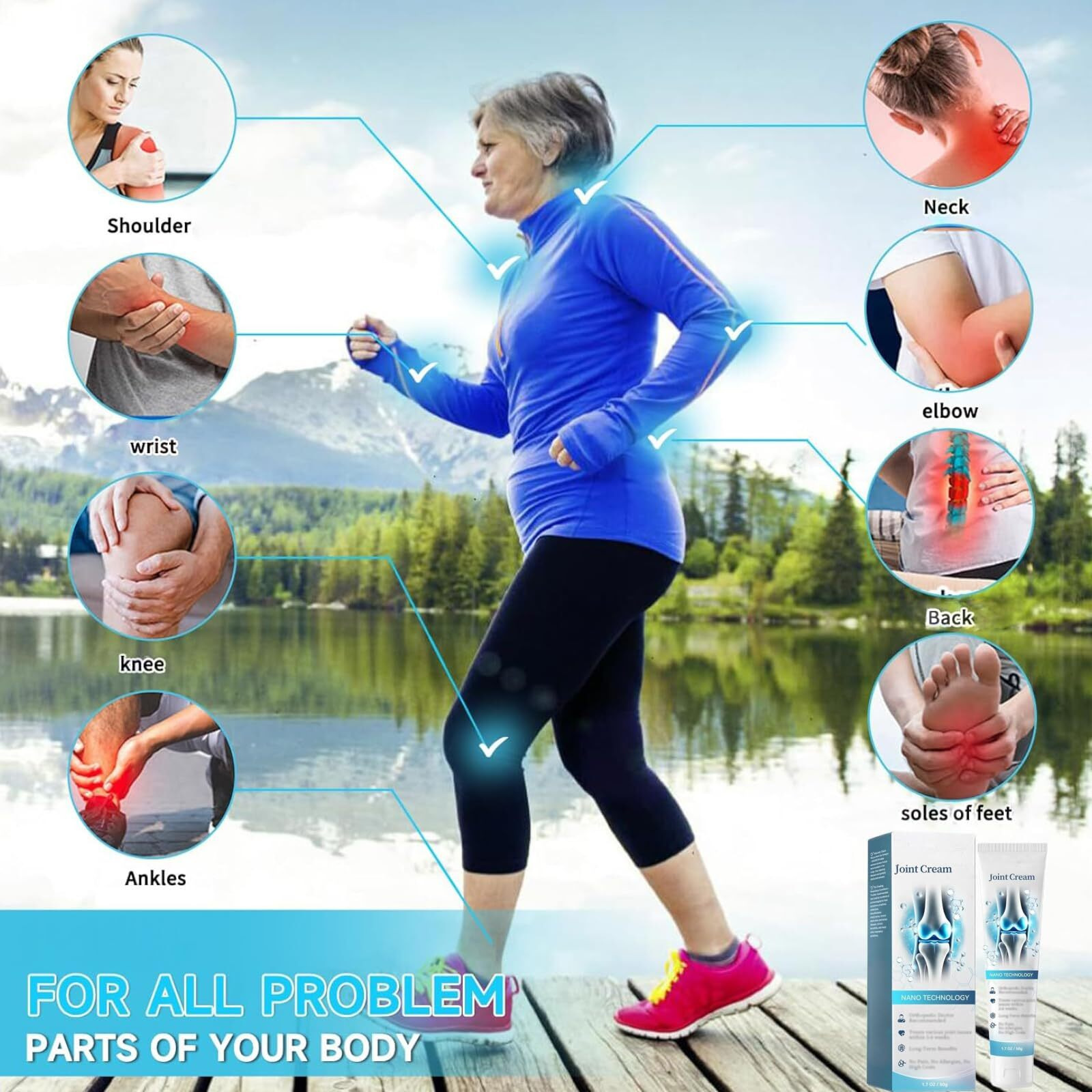 Iekufes Joint And Bone Cream  Joint Cream For Joint Activities Throughout The Body  For Back  Neck  Hands  Kneel -50G(2Pcs)