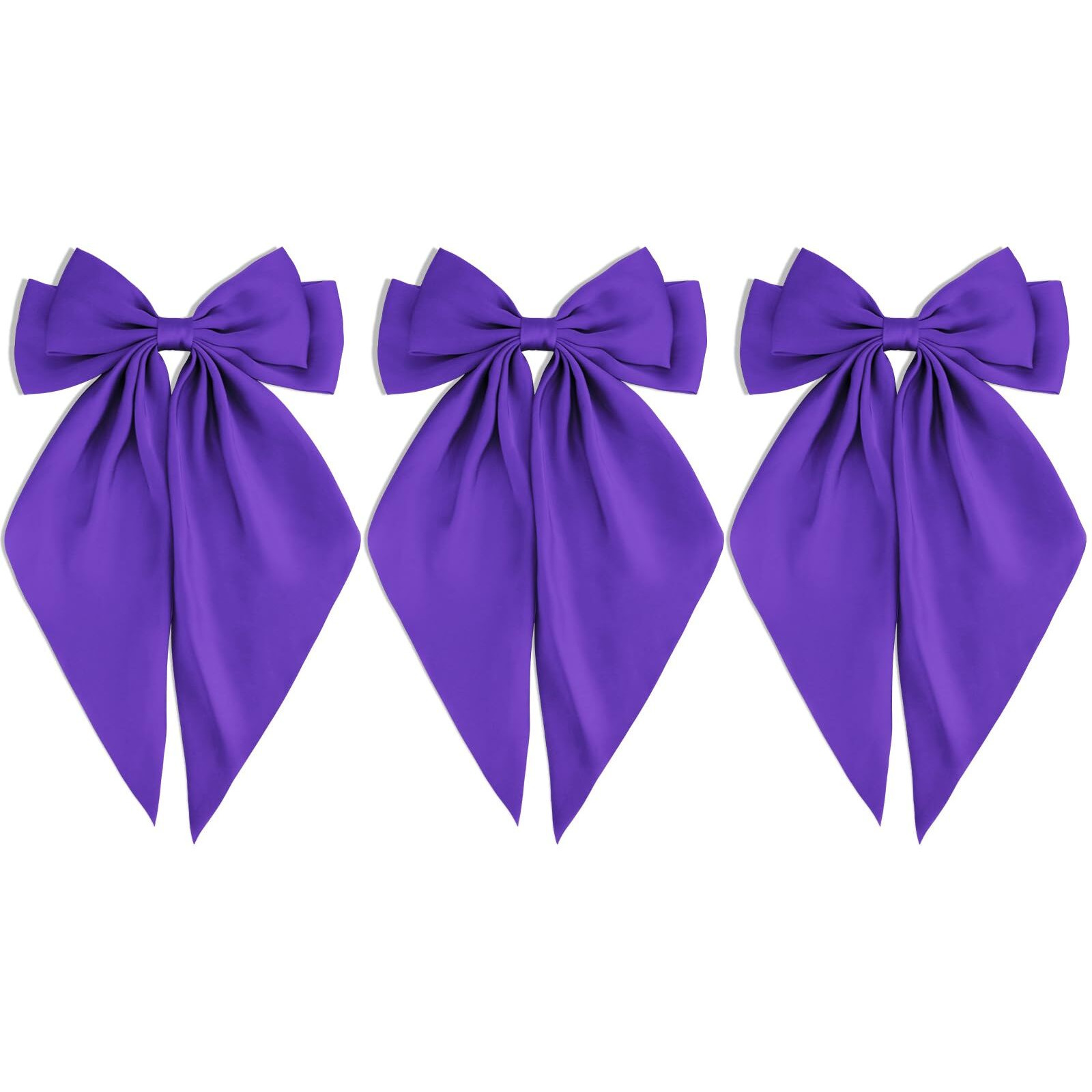 Canitor Dark Purple Hair Bows For Women Teen Girls Hair Accessories For Mardi Gras Outfit Dress Shirts Carnival Barrettes Clip Large Coquette Bows Trendy Stuff Aesthetic Things